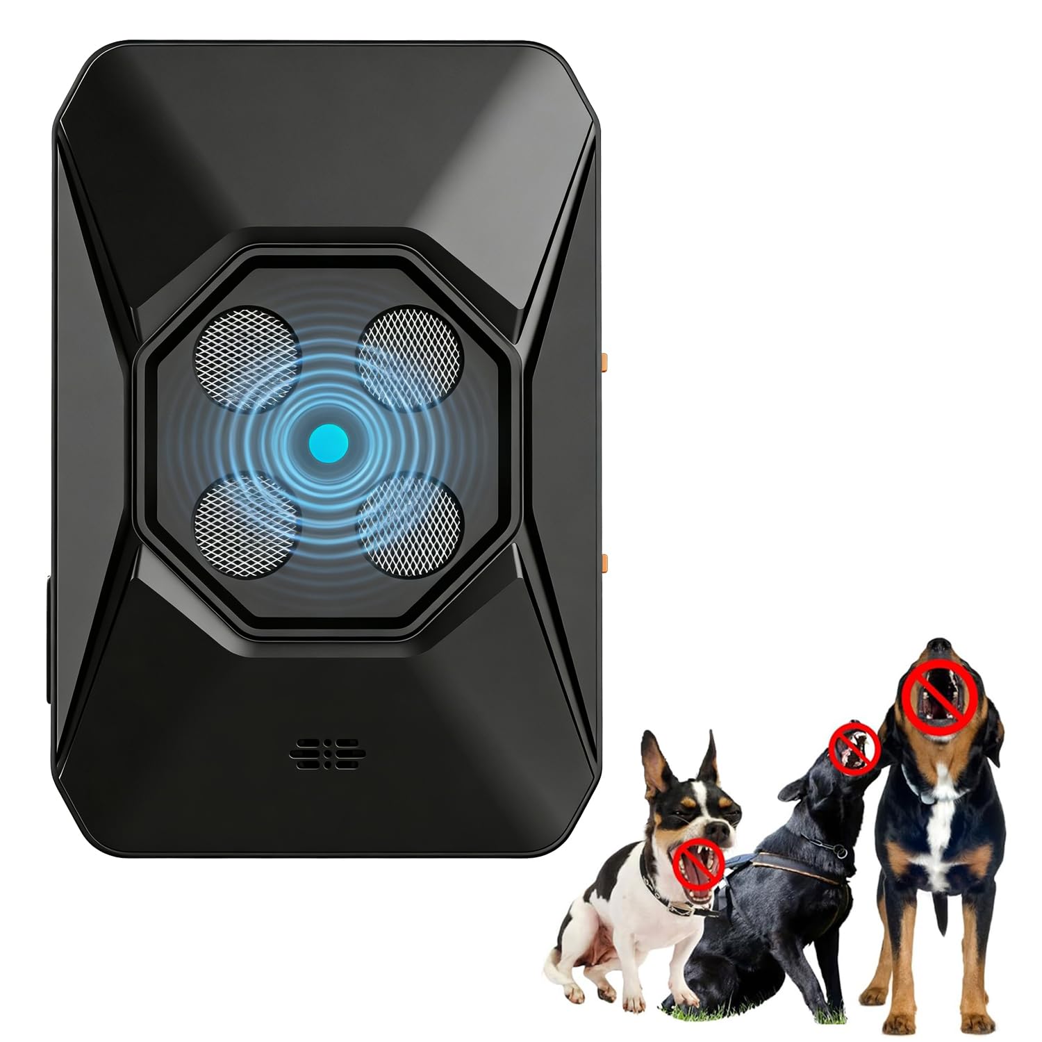 Ultrasonidos para perros, 3 niveles de frecuencia ajustables Anti Aboiement pour Chien, silbato ultrasónico para perros de interior y exterior, Anti+Abbaio+Cani Perro grande, mediano y pequeño (negro)