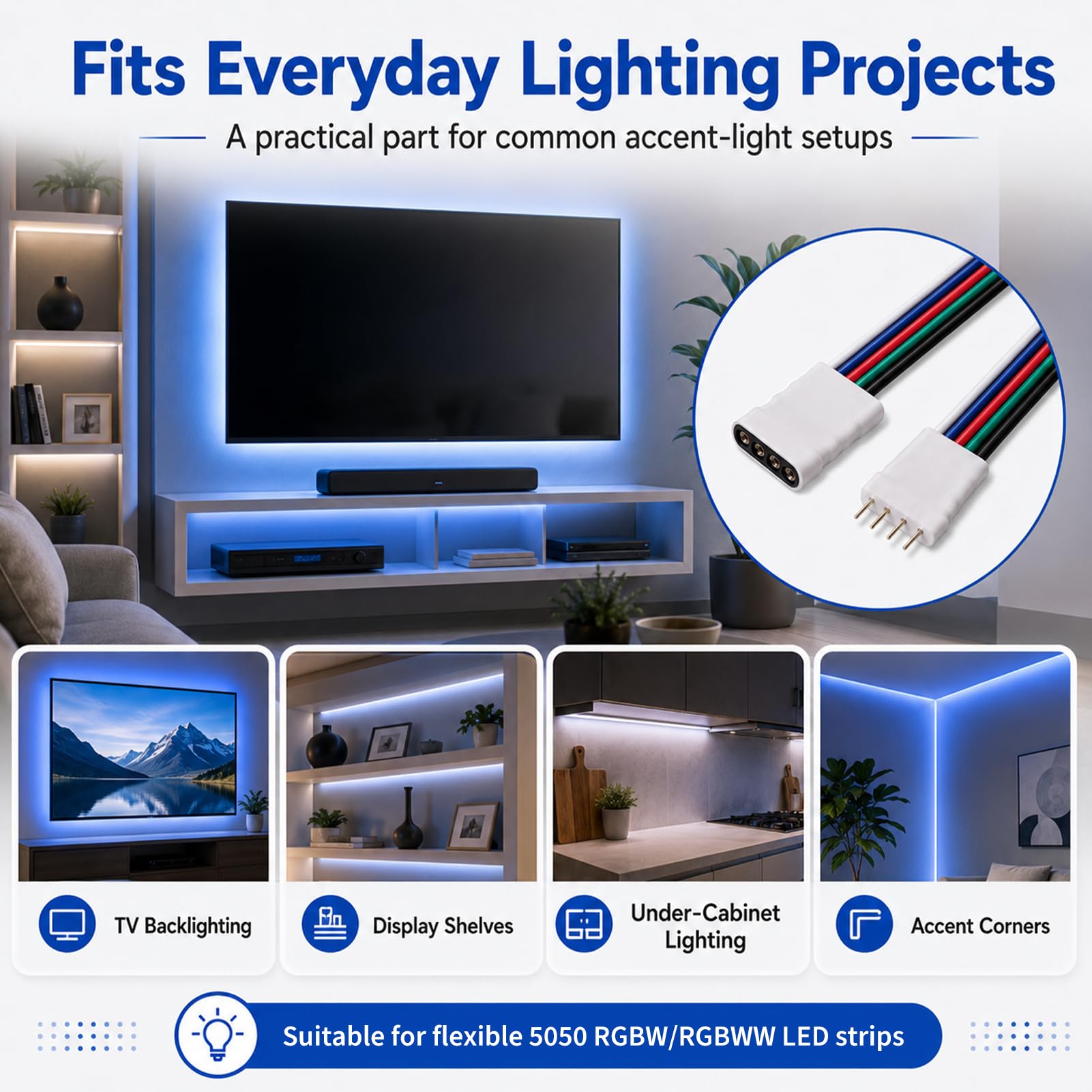10 Paar 5Pin SM JST Stecker, 5Pin SM JST Buchse Kabel 15cm 22AWG für RGBW RGBWW LED Streifen, 5 Pol Anschlusskabel Verlängerung Verbinder für 5050 LED Lichtleiste Controller Beleuchtung DIY Projekt