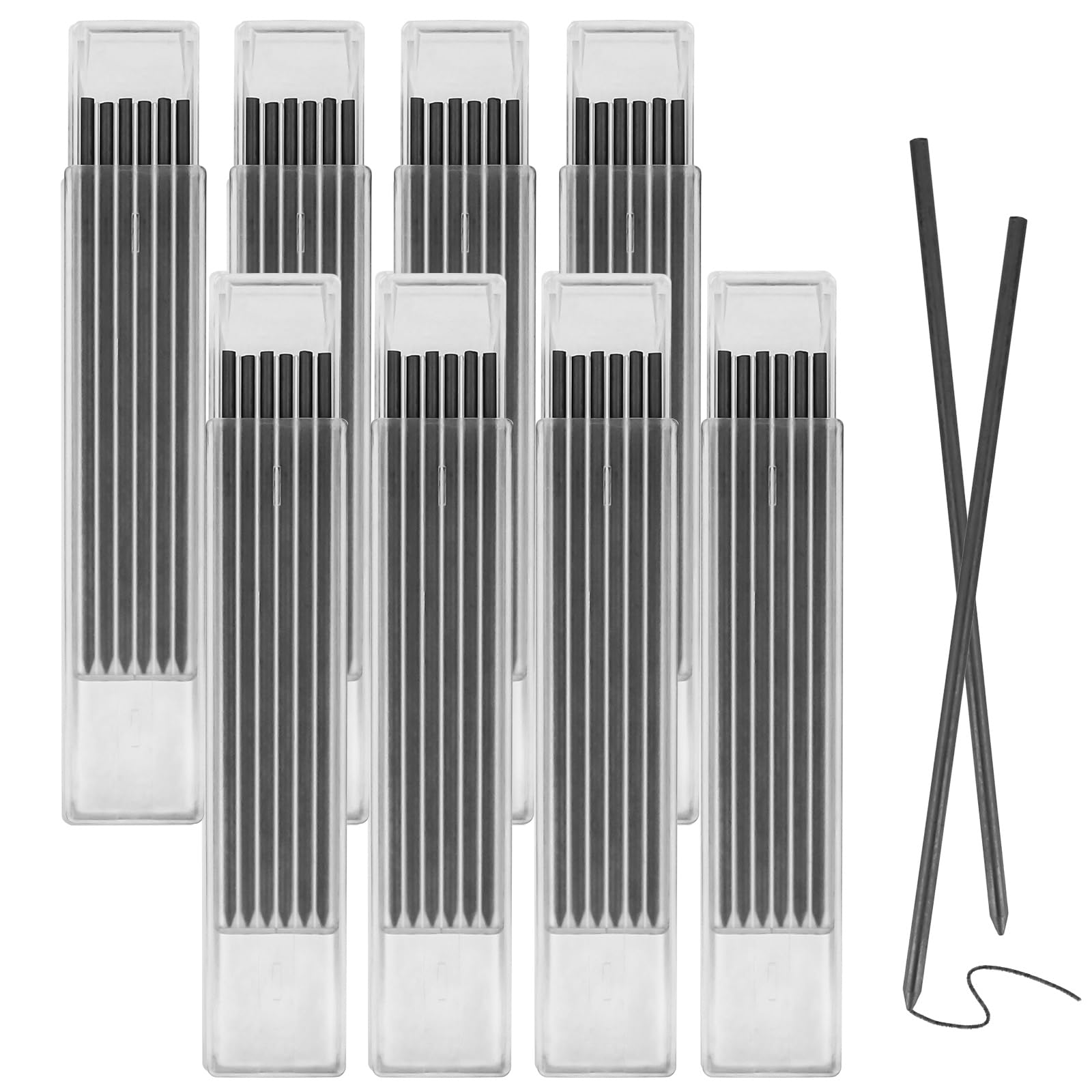 CTYUEYUN 48 Black Pencil Refills, 2.8 mm Pencil Lead Refills Waterproof