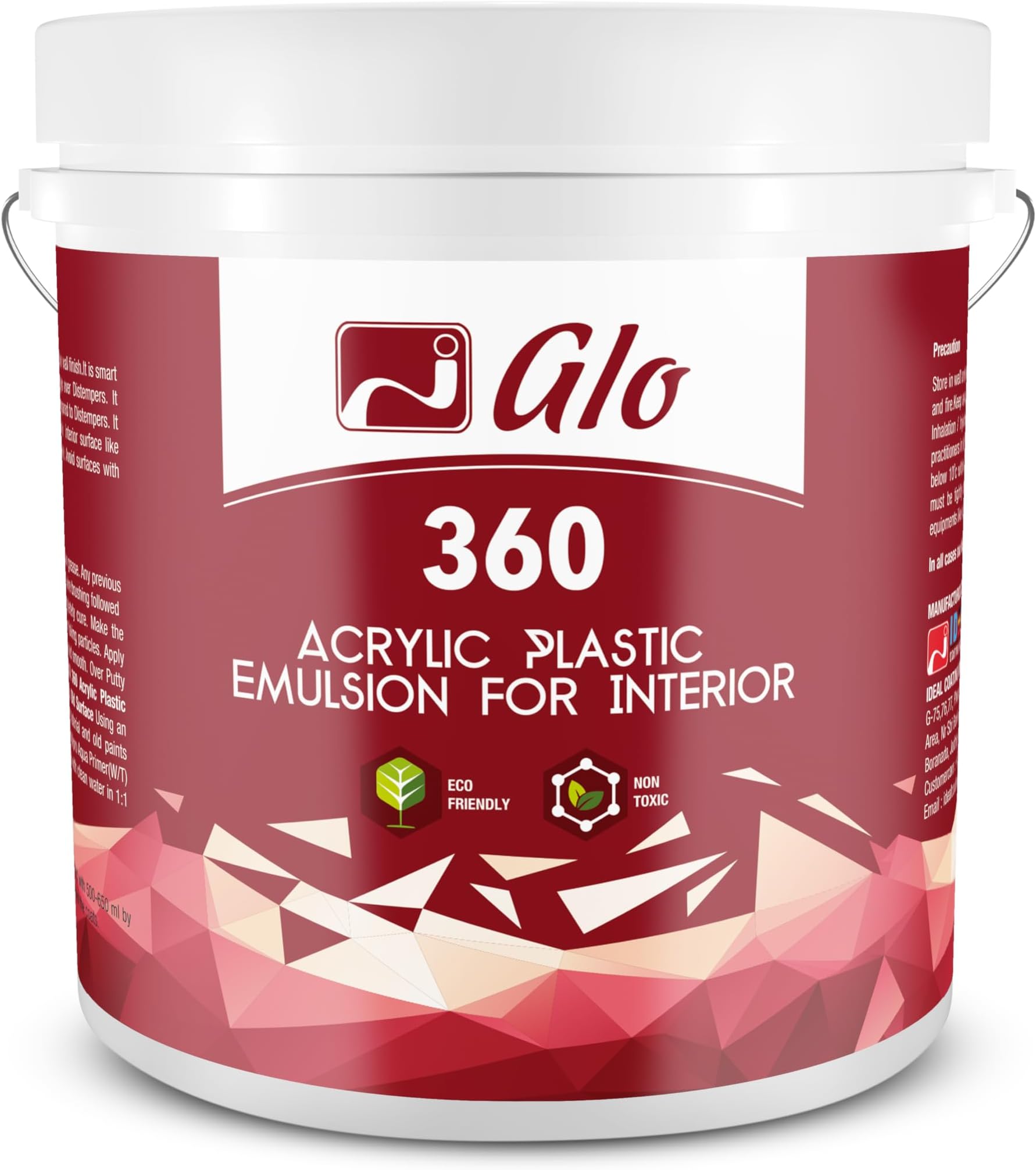 360 Acrylic Paint | Smooth And Matt Finish | Easy Application Methods Of Brush Roller Or Spray | As Per Shade Card Durable And Long Lasting Professional-4+TIP TOP SHINE SPECIAL WALL COAT | BLACK - 4LT