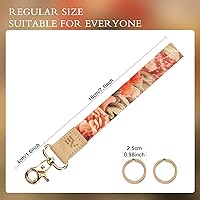 Vista 30 de Ecovision - Llavero con correa para llaves, llaveros de pulsera con 2 argollas para llaves para mujer