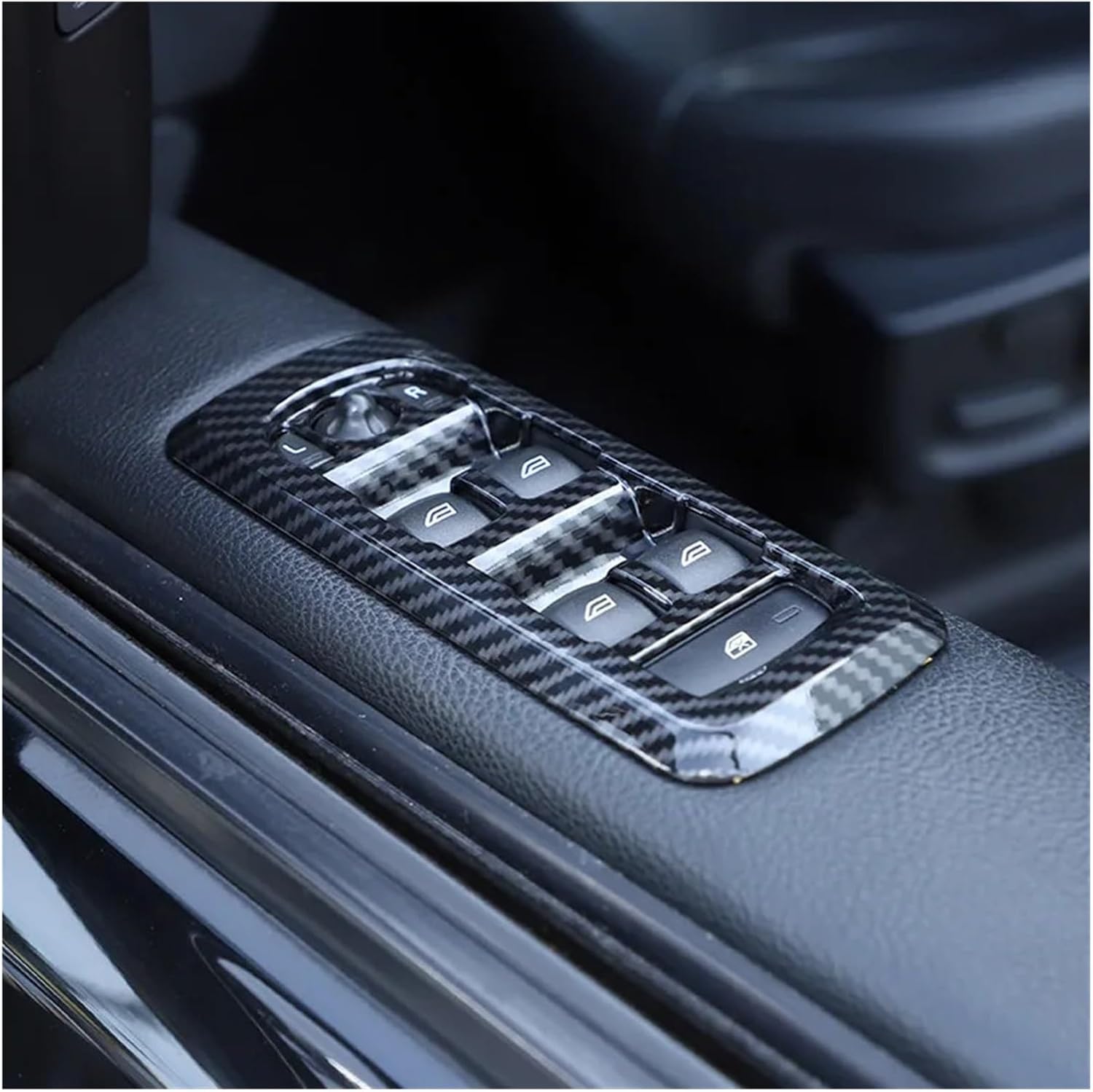 Compatible with Land Rover Discovery 4 LR4 2010-16 Window Lift Switch Button Control Panel Frame Cover Trim for Range Rover Sport 2010-2013(Carbon Fibre)
