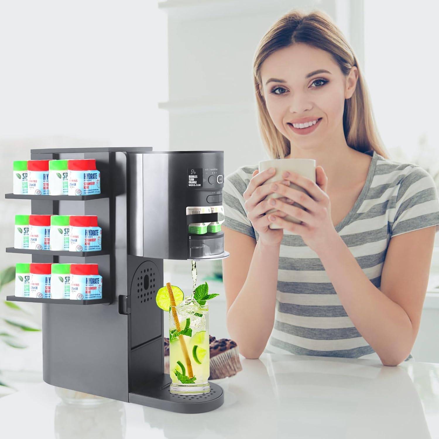 Soda Machine Flavor Pod Holder for Ninja Thirsti Drink System, 12-Flavor Storage Holder for Ninja Thirsty Drink System Pod Organizer for Ninja Thirsty Flavor Pods, Flavored Water Drops Upgrade - Image 6