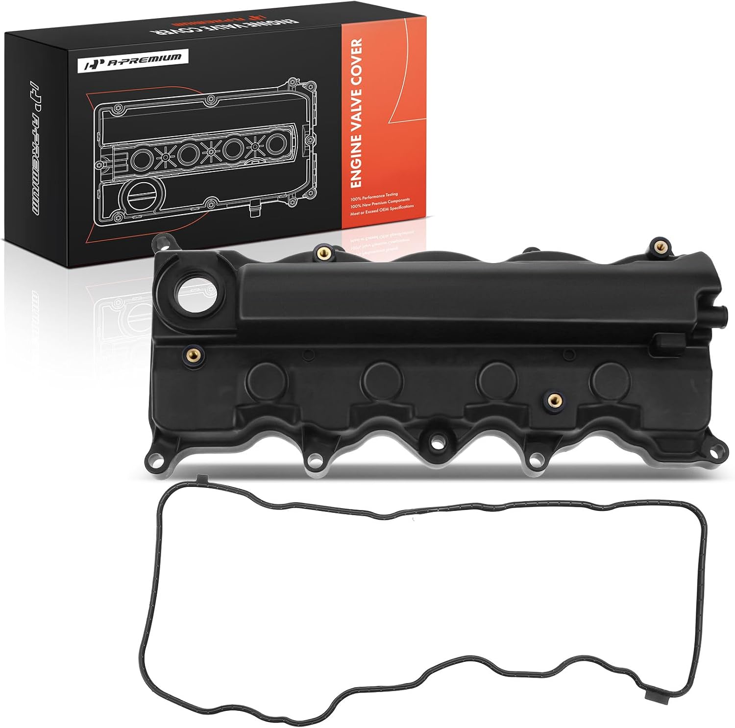 A-Premium Engine Valve Cover, with Gasket, Compatible with Honda Civic 2006-2015, HR-V 2016-2019, L4 1.8L SOHC, Replace # 12310RNAA01, 12310RNA