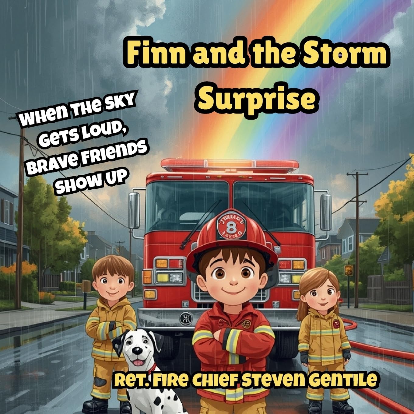 Finn and the Storm Surprise: When the Sky Gets Loud, Brave Friends Show Up (Firefighter Finn Fun Adventures (New))