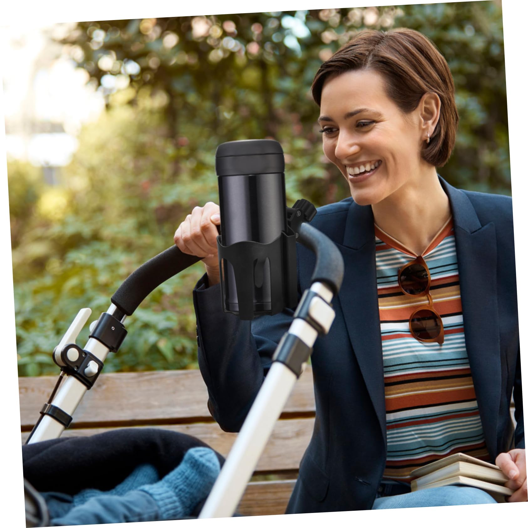 minkissy 3 Pezzi Portabottiglie Per Bici Portabicchieri Walker Adulto Portabibite Per Passeggino Accessori Per Sedie a Rotelle Tazza Coppa Bici Plastica Abs Black