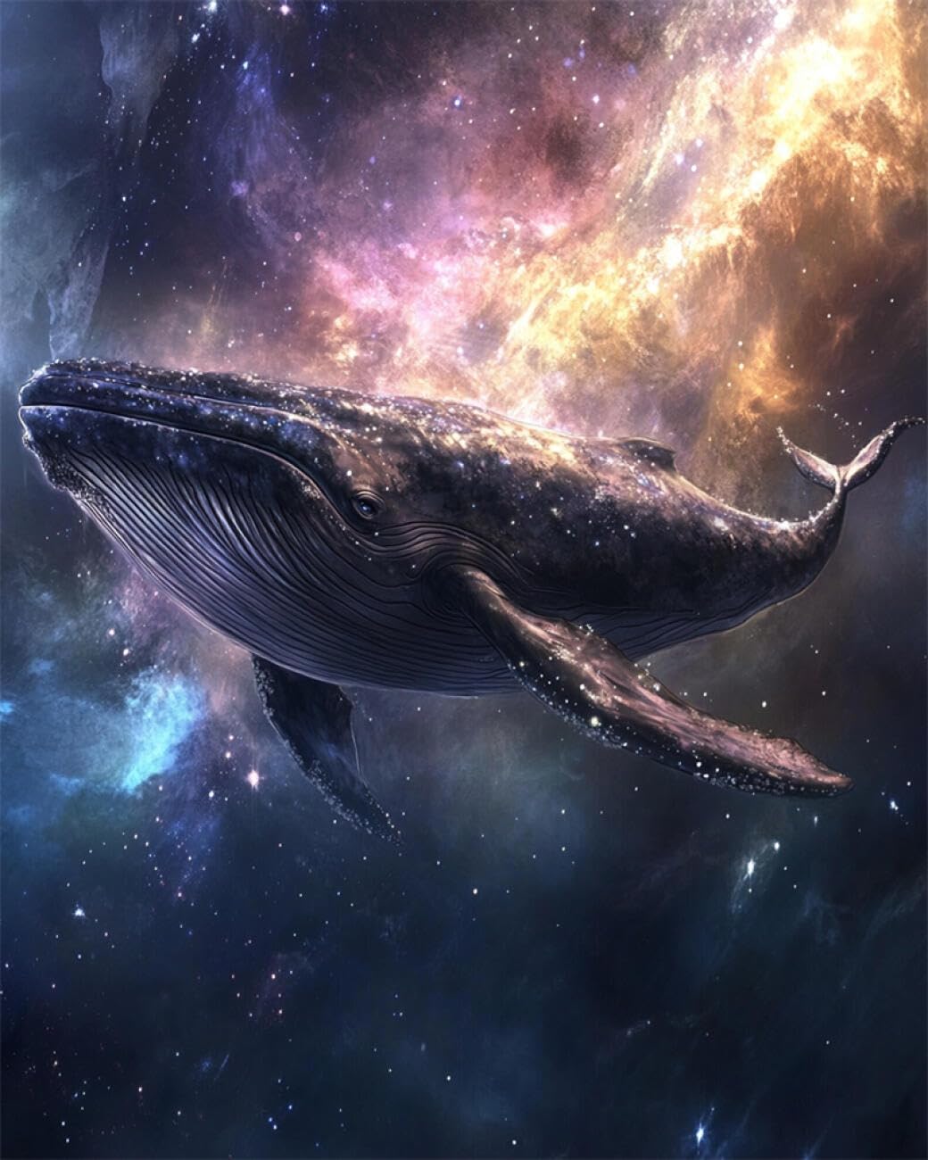 Rkflgew G Diy Seed Bead Embroidery Kits Anime Whale 40X50cm