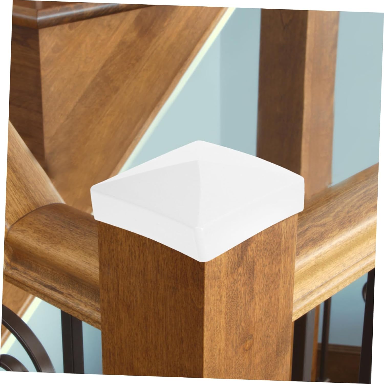 DOITOOL 16pcs Fence Post Caps Decorative Solar Post Tops for Decks Railings and Mailboxes Crack-Resistant Resistant Covers for -Term Use Easy Installation Clean Appearance