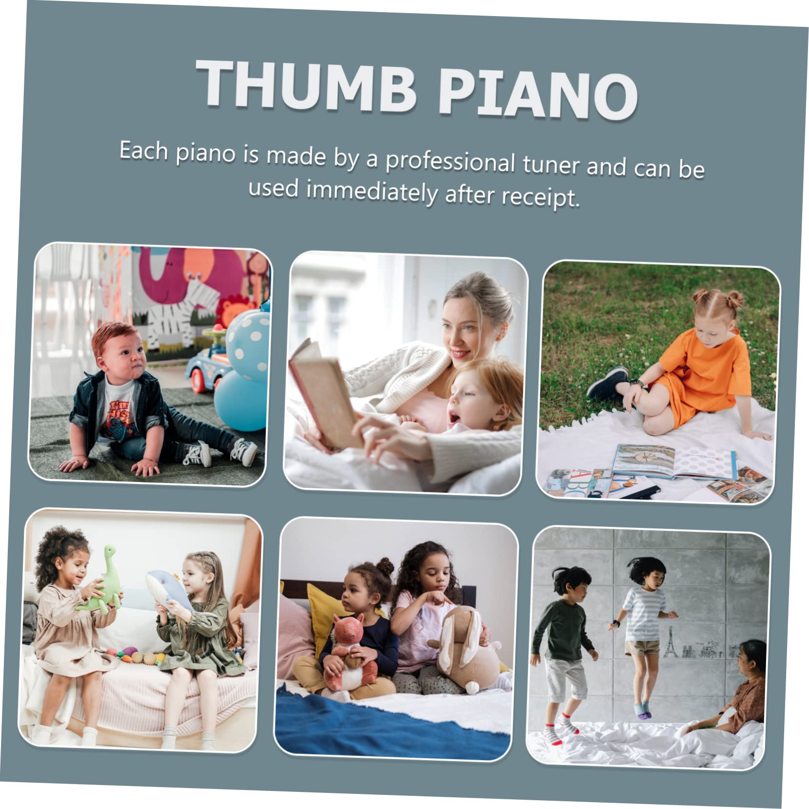 Toddmomy 1 Set Mini Thumb Piano Musical Key Beginner Clear Finger Piano present Portable Portable Music Instrument Delicate Finger Organ Acrylic