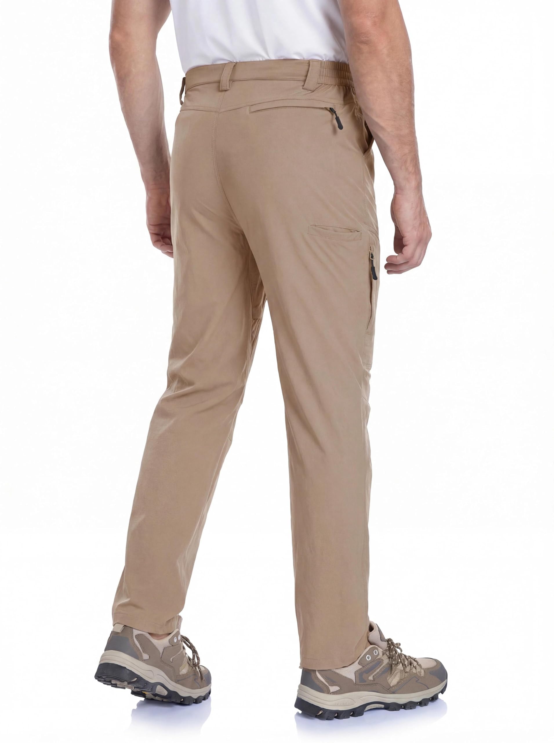 GymBrave Pantaloni Trekking Uomo Asciugare Rapidamente Traspiranti Sottile All'aperto Alpinismo Escursionismo Calzoni con Tasche Multiple