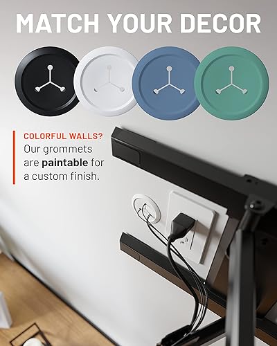 Miniatura 6 de ECHOGEAR Ocultadores de cables de pared para gestión de cables, mini ocultador de cable de 2.25 pulgadas oculta 3 cables de bajo voltaje detrás de