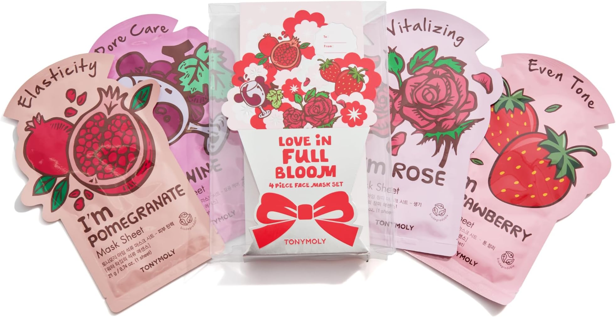 TONYMOLY I’m Real Sheet Mask Set – Korean Face Mask Variety Pack for Hydrating, Soothing & Nourishing Skin, K-Beauty Skincare Self-Care & Easter Gift Set for Women