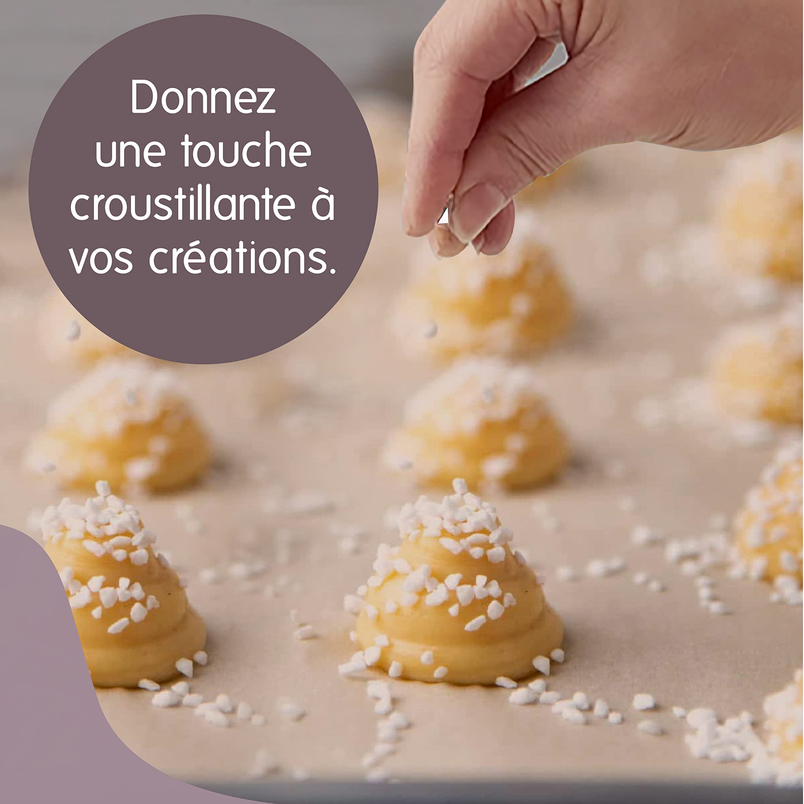 Azúcar Perlado 900 Gr, por Hornear Gofres, Rollos, Roscón y como Decoración de Dulces