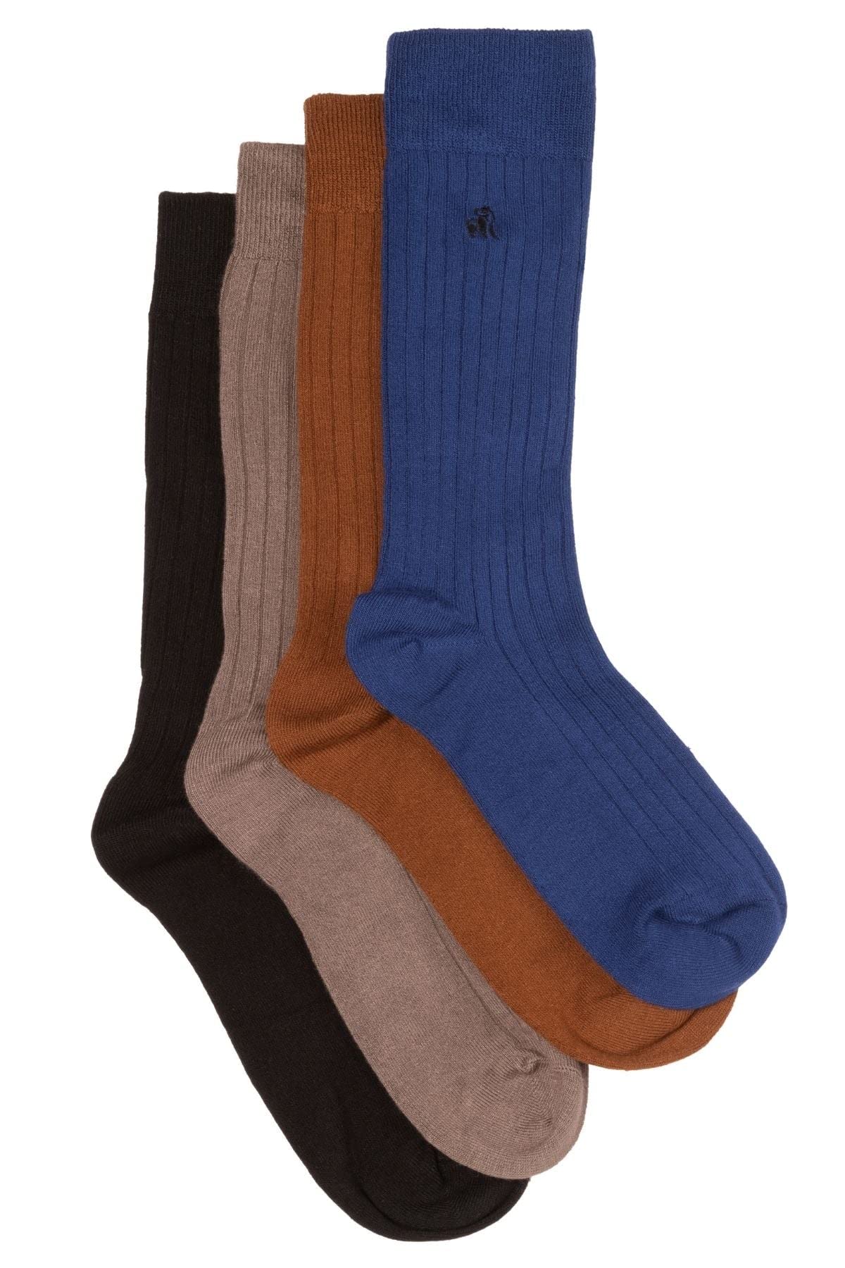 SWOLE PANDA Black & Royal Blue Bamboo Sock Bundle - Four Pairs