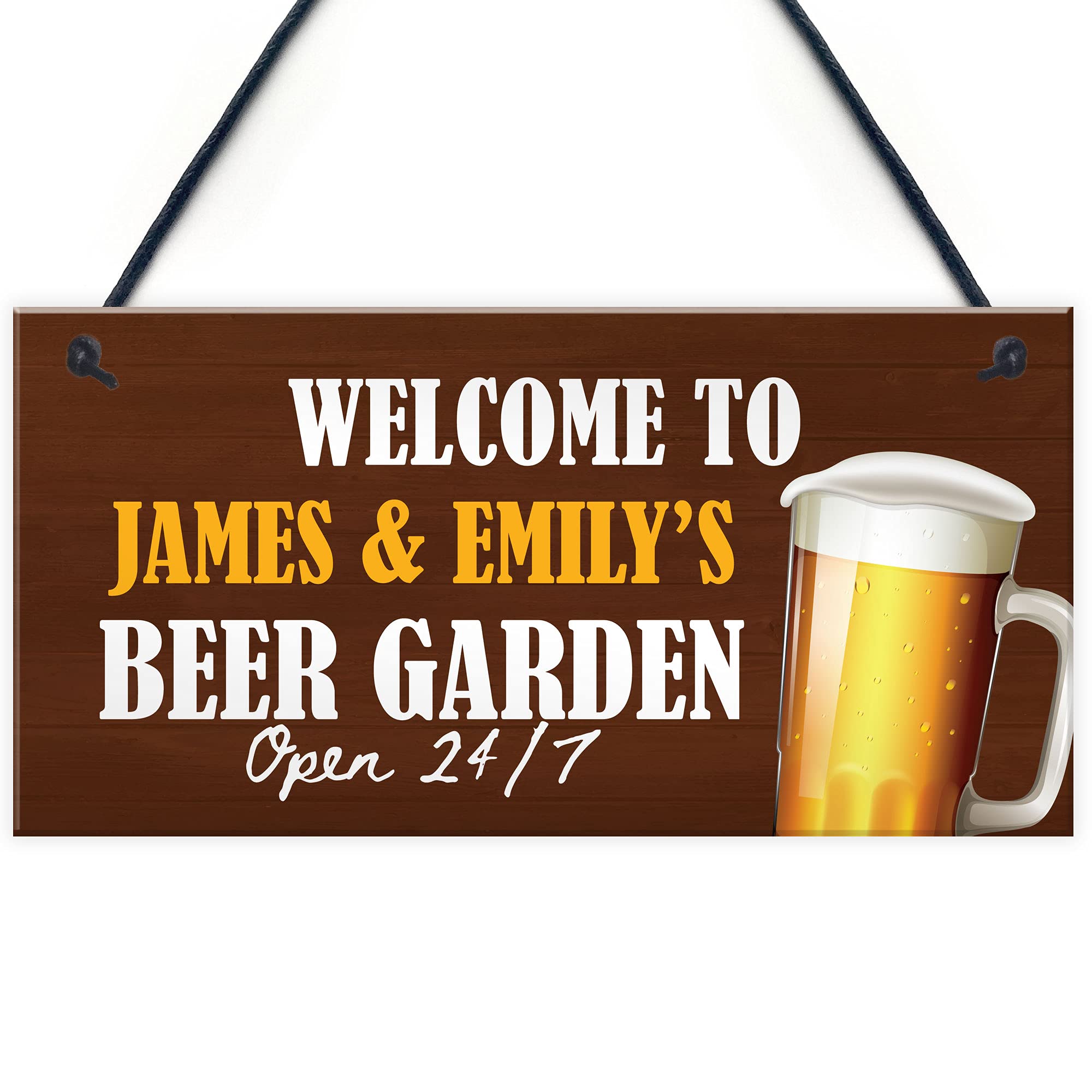 Man Cave Bar Pub Sign Personalised Beer Garden Plaque Alcohol Gift For Him