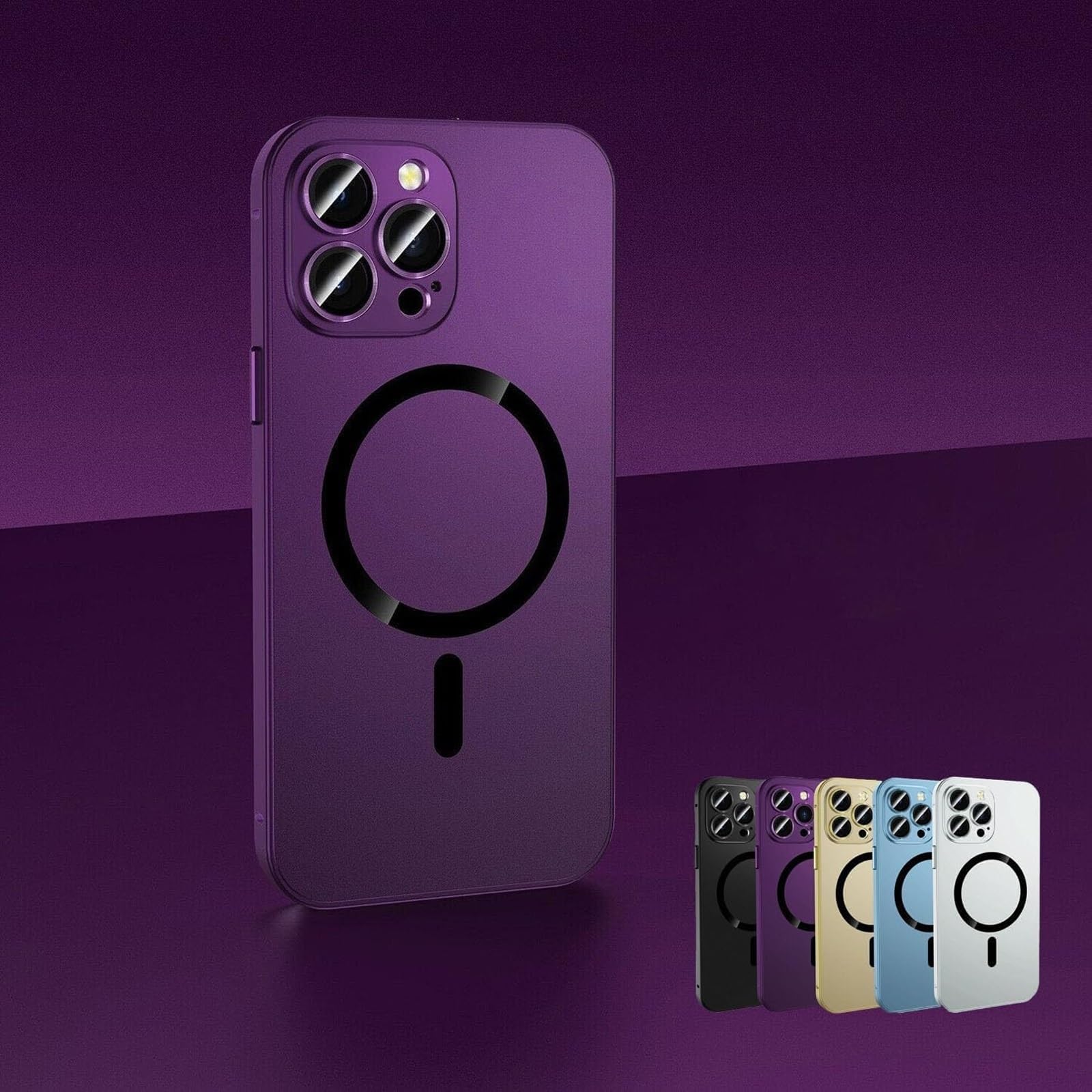 Superideamall Super Idea Mall Phone Case, Magnetic Charging Anti-Collision Matte Protective Case, Snap Frame Phone Case, All-Inclusive Camera Lens Protector Phone Case ( Color : C , Size : For iPhone