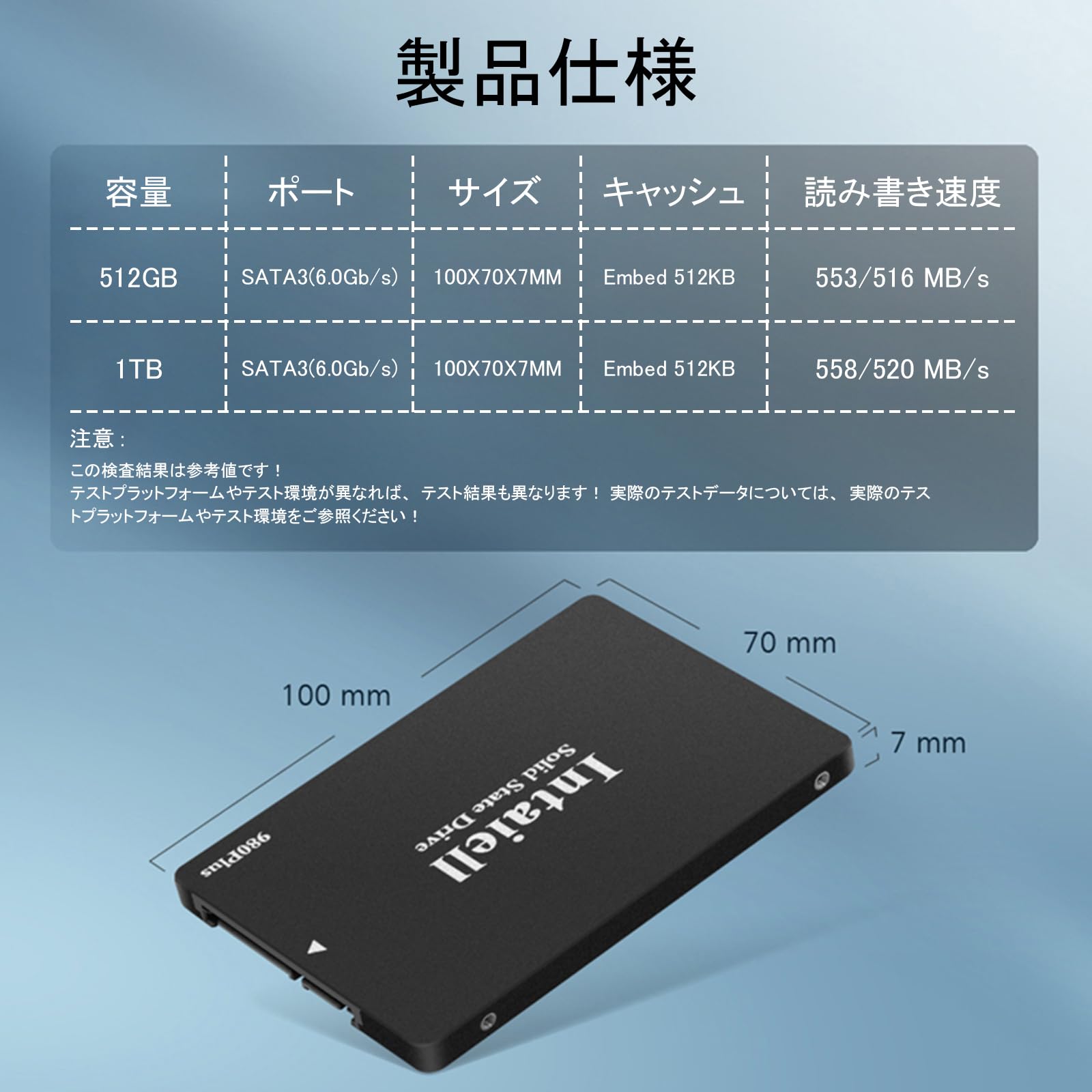 Amazon | SSD 2.5 インチ 512GB SSD SATA3 6Gb/s 接続 高速 SSD 内蔵