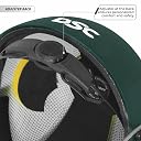 DSC DEFENDER Cricket Helmet for Men & Boys (Adjustable Steel Grill | Back Support Strap| Light Weight |Small (Green) gallery image