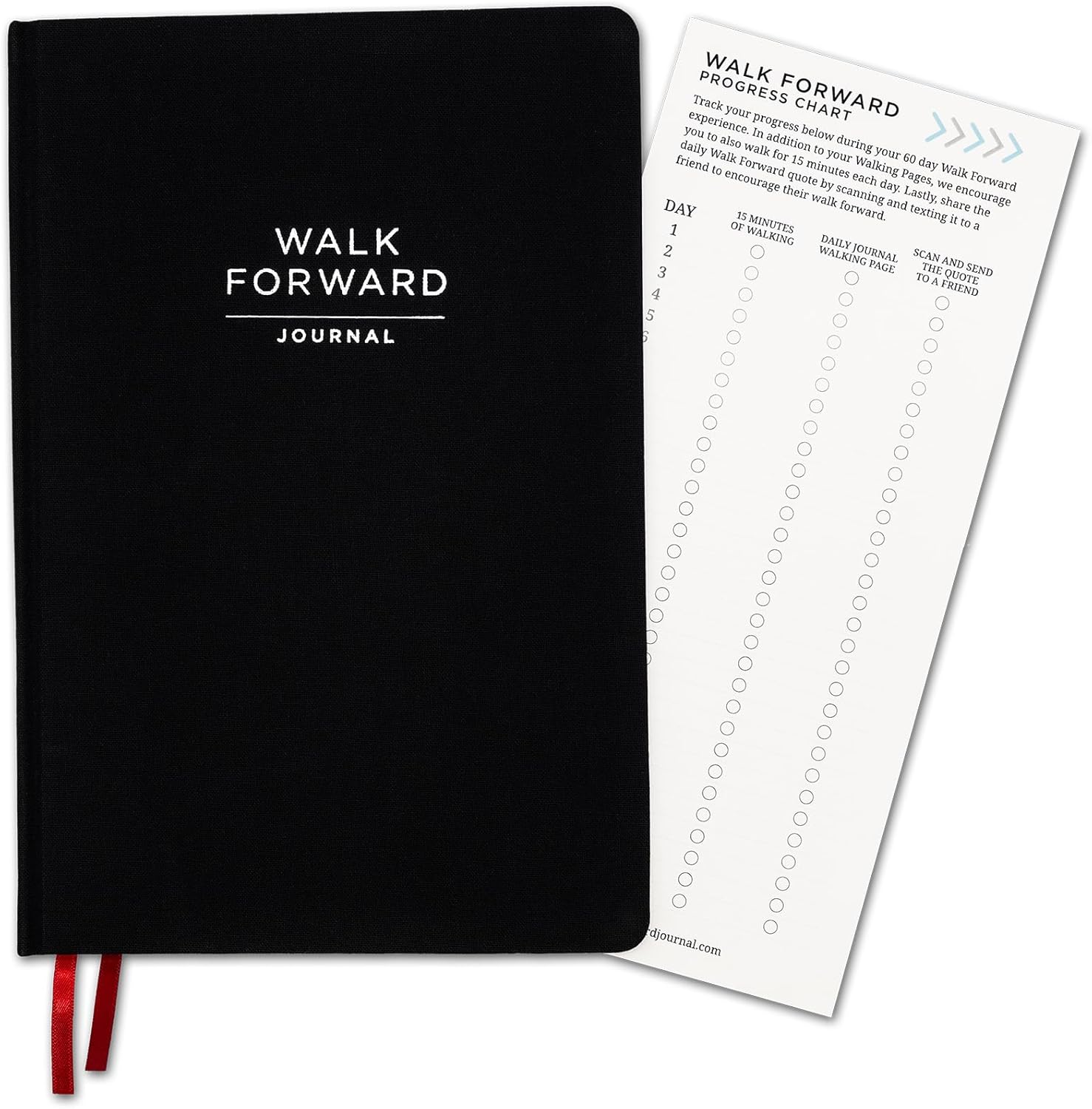 The Walk Forward Journal – (Black) A 60-Day Daily Journal for Spiritual, Emotional, and Personal Growth – Reflection, Mindfulness & Inspiration – Daily Affirmations and Goal-Setting – Undated Life Planner for Women & Men