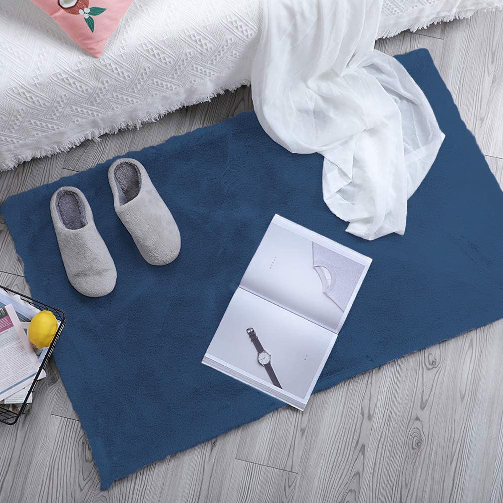 Luxe Home Rabbit Fur Runner - Soft Grey 2x5 Feet -21 Luxe Home Rabbit Fur Runner - Soft Grey 2x5 Feet -21