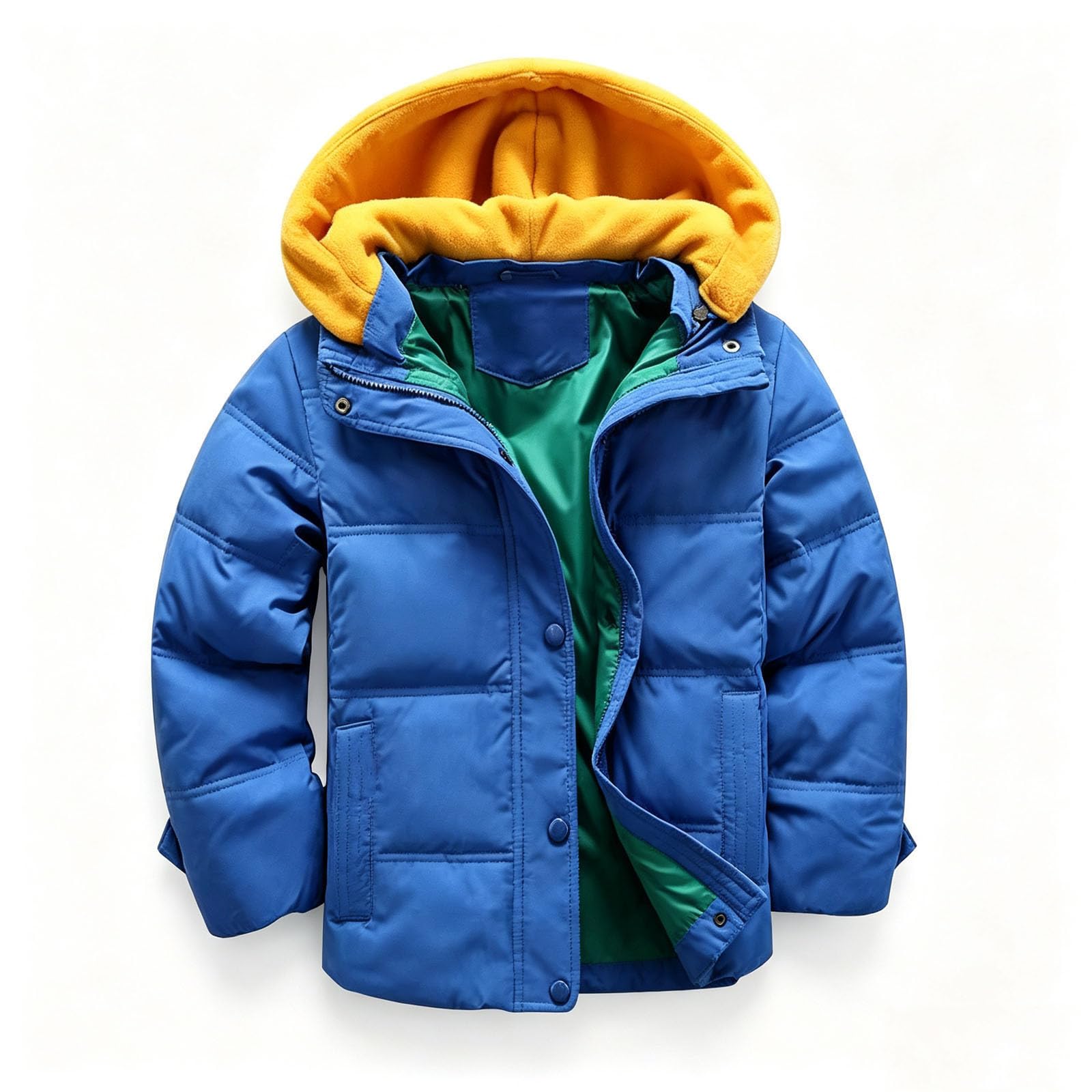 Manteau Garçon Fille Enfant Capuche Zippé Léger Chaud Isolant Élégant