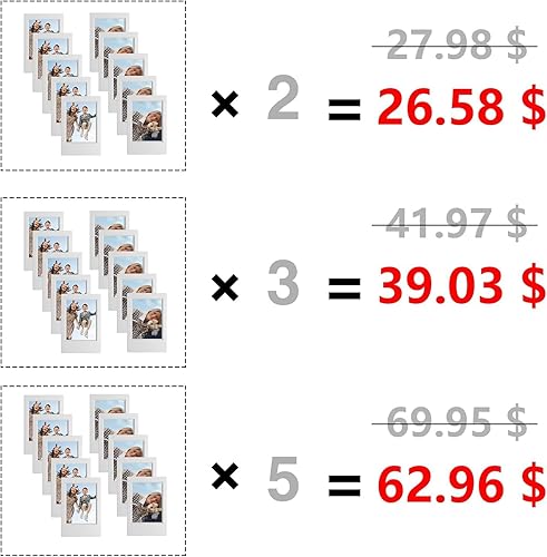 Vista 16 de WOGOZAN Mini marcos de fotos de 3 pulgadas para Fujifilm Instax Mini 12/11/99/90/9/8/7+/EVO Classic Polaroid 2.15 x 3.4 pulgadas, tamaño cartera