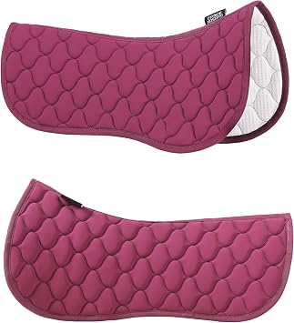 Harrison Howard Horse Half Pad Shock-Absorbing, Soft & Breathable English Saddle Pad for Horses