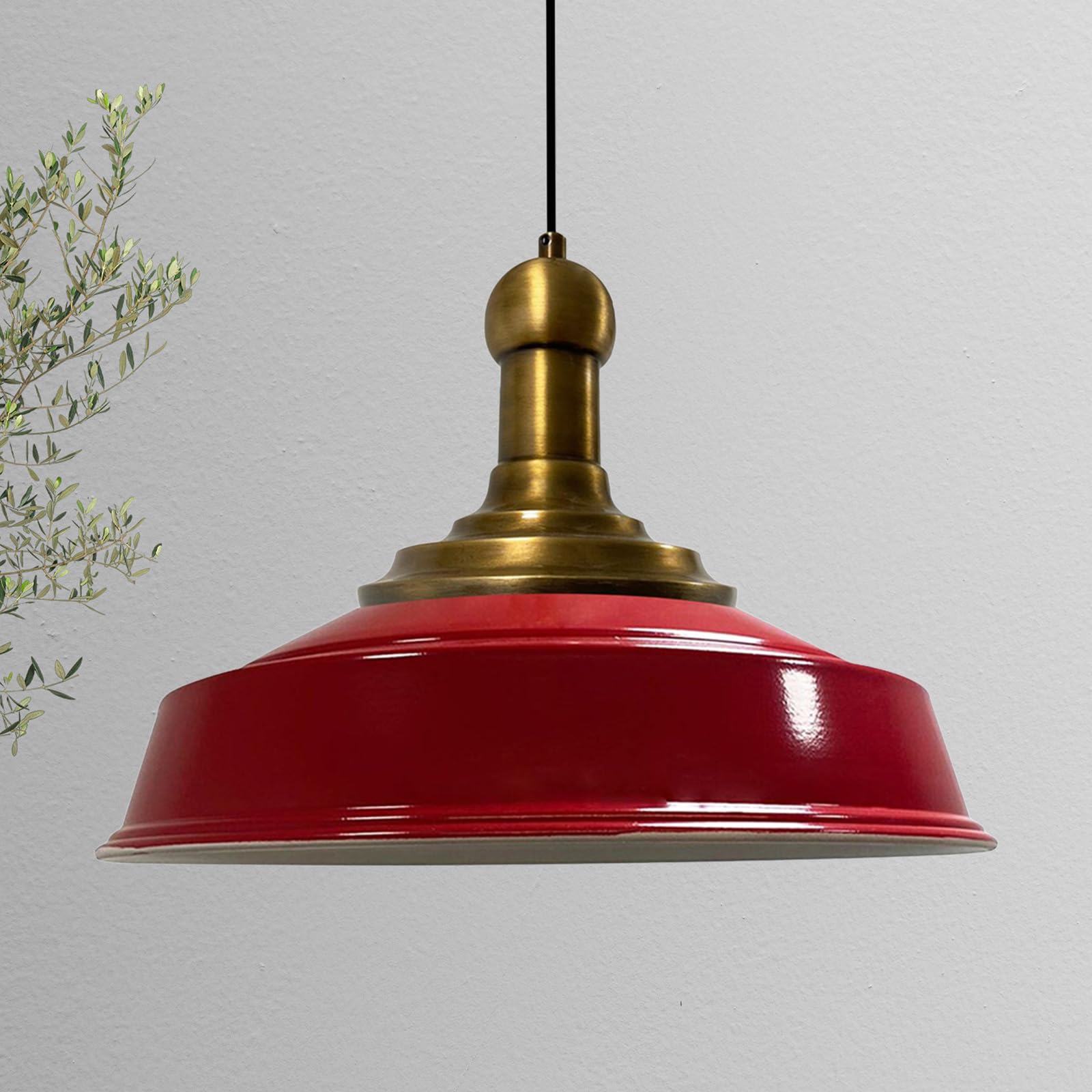 bamyum Asletl Long-Knob 41 cm Industrial Pendant Light, Vintage Metal Pendant Light, Vintage Kitchen Chandelier, Pendant Light, Living Room, Dining Room Red Pendant Light — image 1