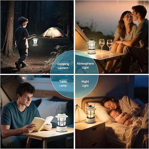 Miniatura 8 de Consciot CL1 Mini linterna LED de doble fuente de luz, lámpara alimentada por batería, luz blanca cálida regulable y modos de luz diurna, hasta 200