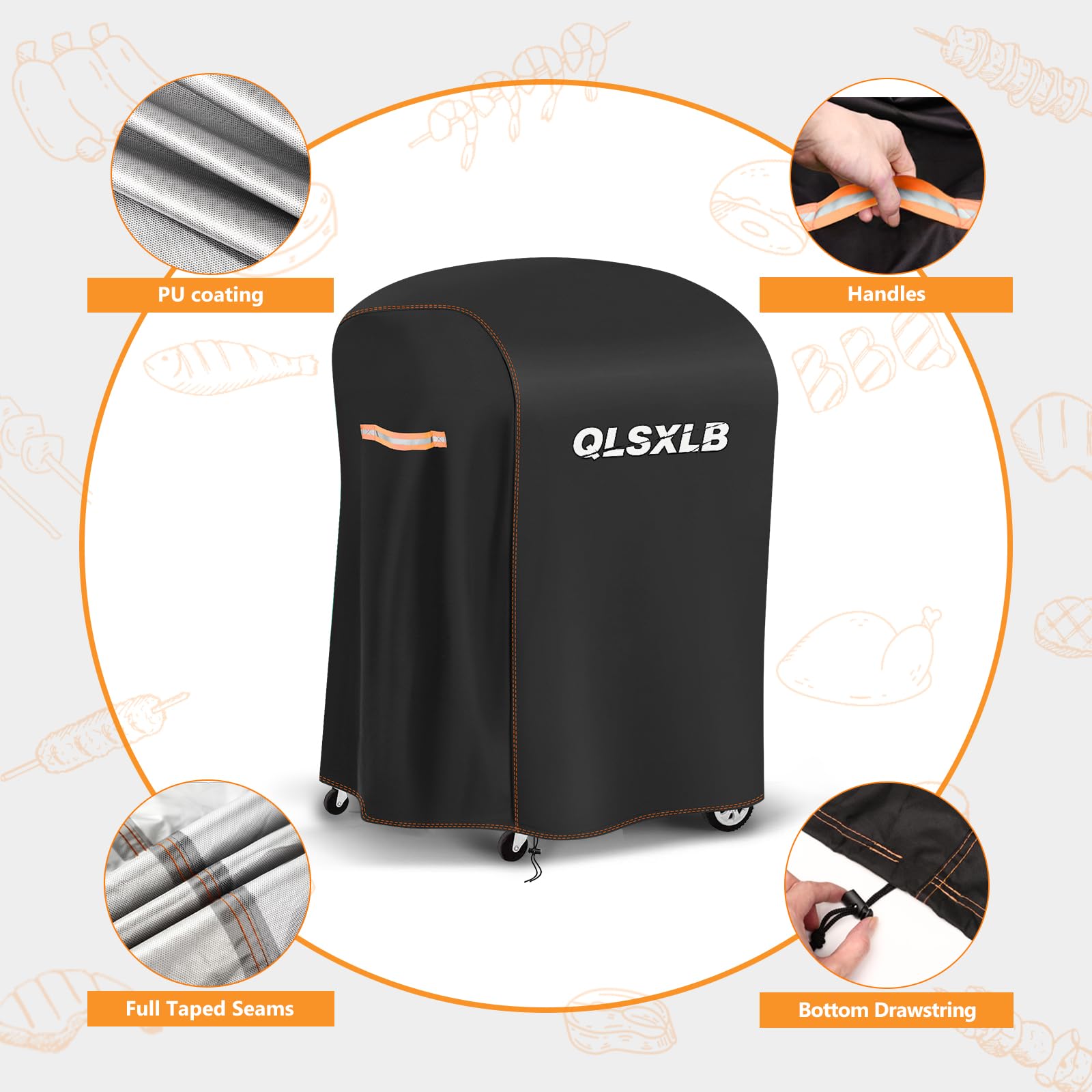 Copertura Barbecue Da Esterno, Tessuto Oxford 420D Copri Barbecue Impermeabile 77x70x110cm, Resistente Agli Strappi Telo Per Griglia Anti Polvere Neve Pioggia Sole Raggi UV Nero