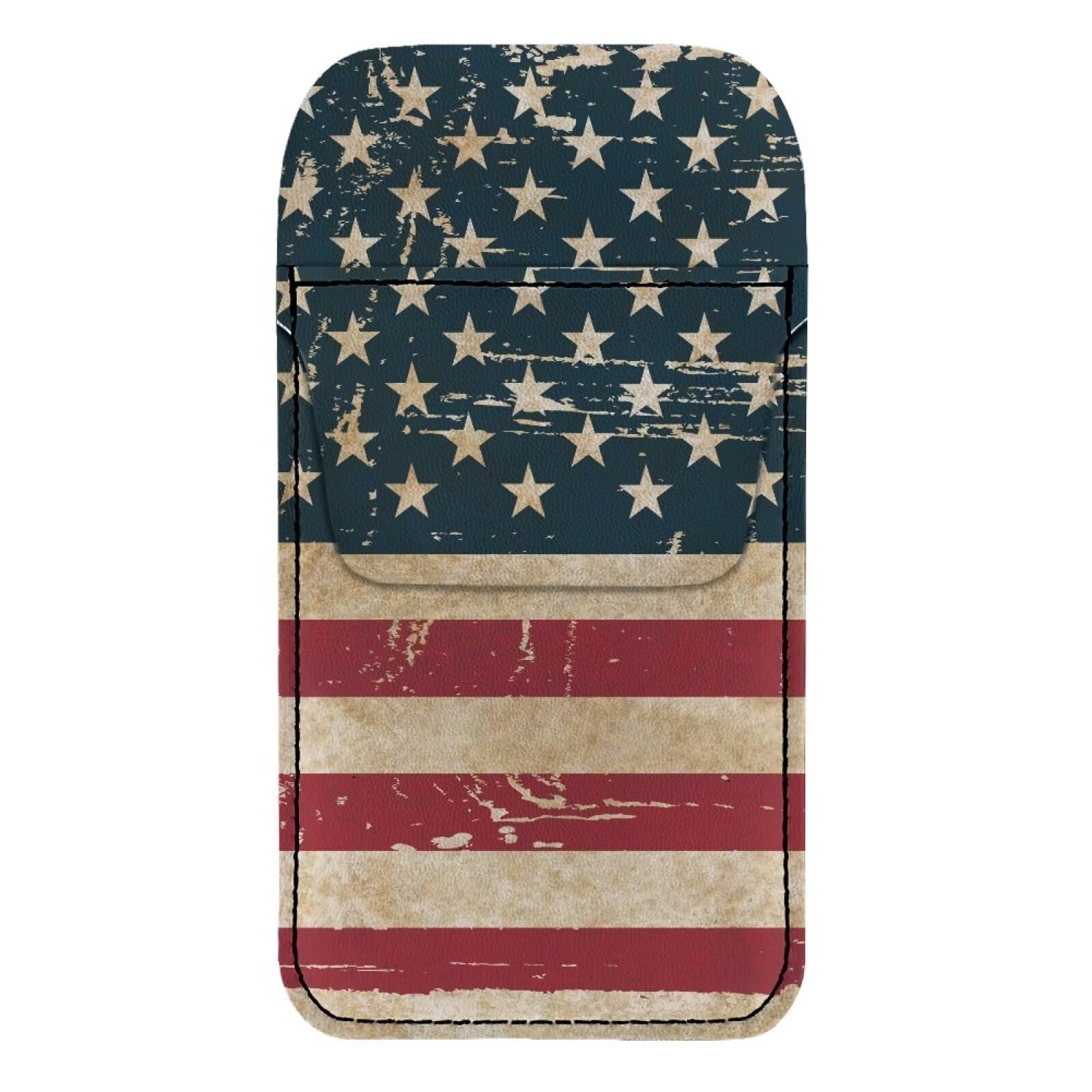 SUITOSELFY Retro American Flag Pocket Protector Leather Pencil Pouch Shirts Pocket Protectors for Pens and Pencils Pen Organizer Pocket Pen Holder
