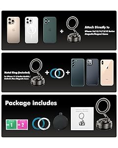 Vacuum Magnetic Phone Holder for Car, 360 Premium Aerospace-Grade Alloy Reinforced, 108LBS Strongest Suction Cup 2400gf Strongest Magnetic Phone Holder for Car, for iPhone& All Smartphone Magsafe