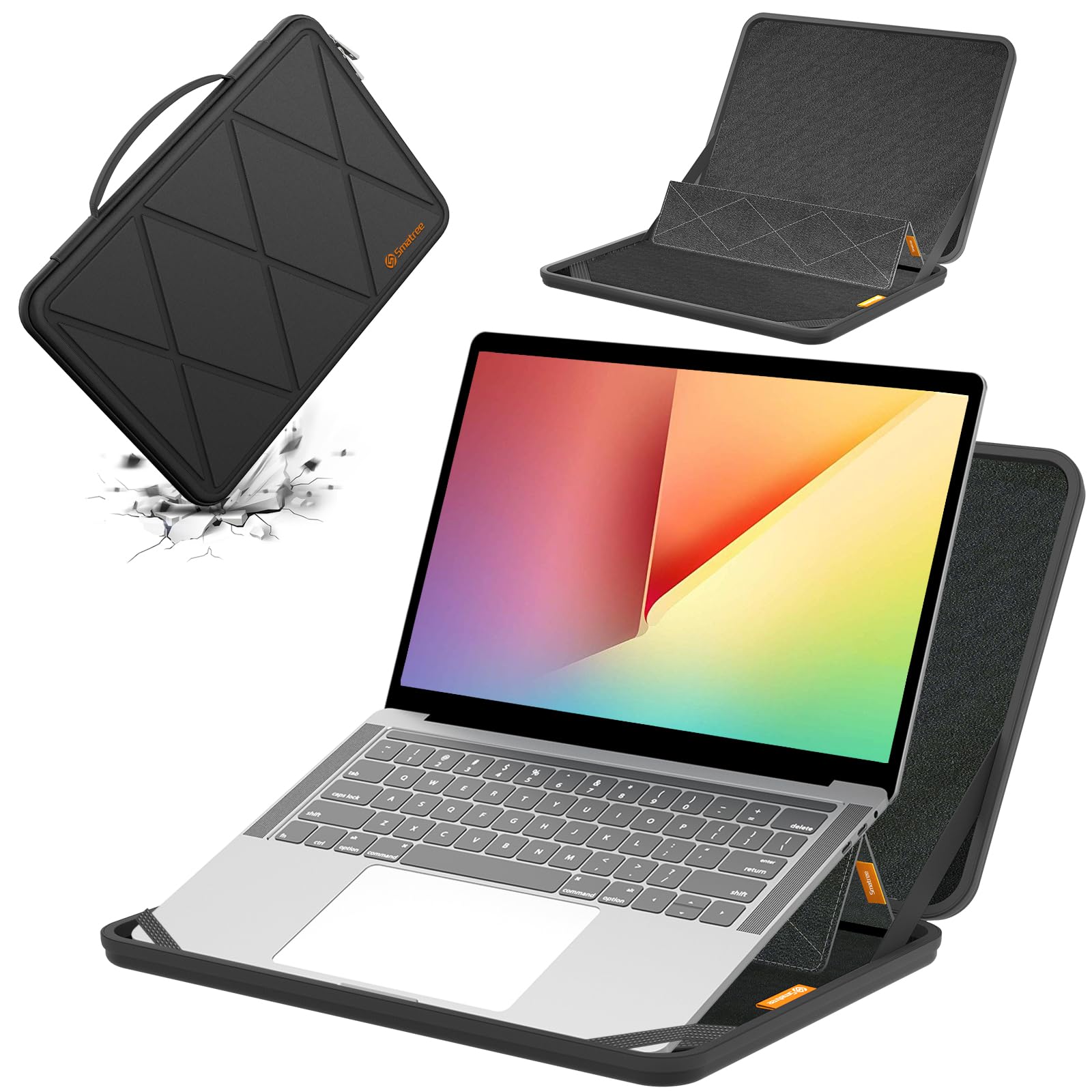 Smatree MS82 Custodia protettiva rigida in EVA con stand compatibile per 15,6 pollici ASUS Vivobook 15X OLED/Vivobook Pro 15 OLED, per ASUS P1512/M515/L510/F515, per ASUS Vivobook 15/S15 Seires