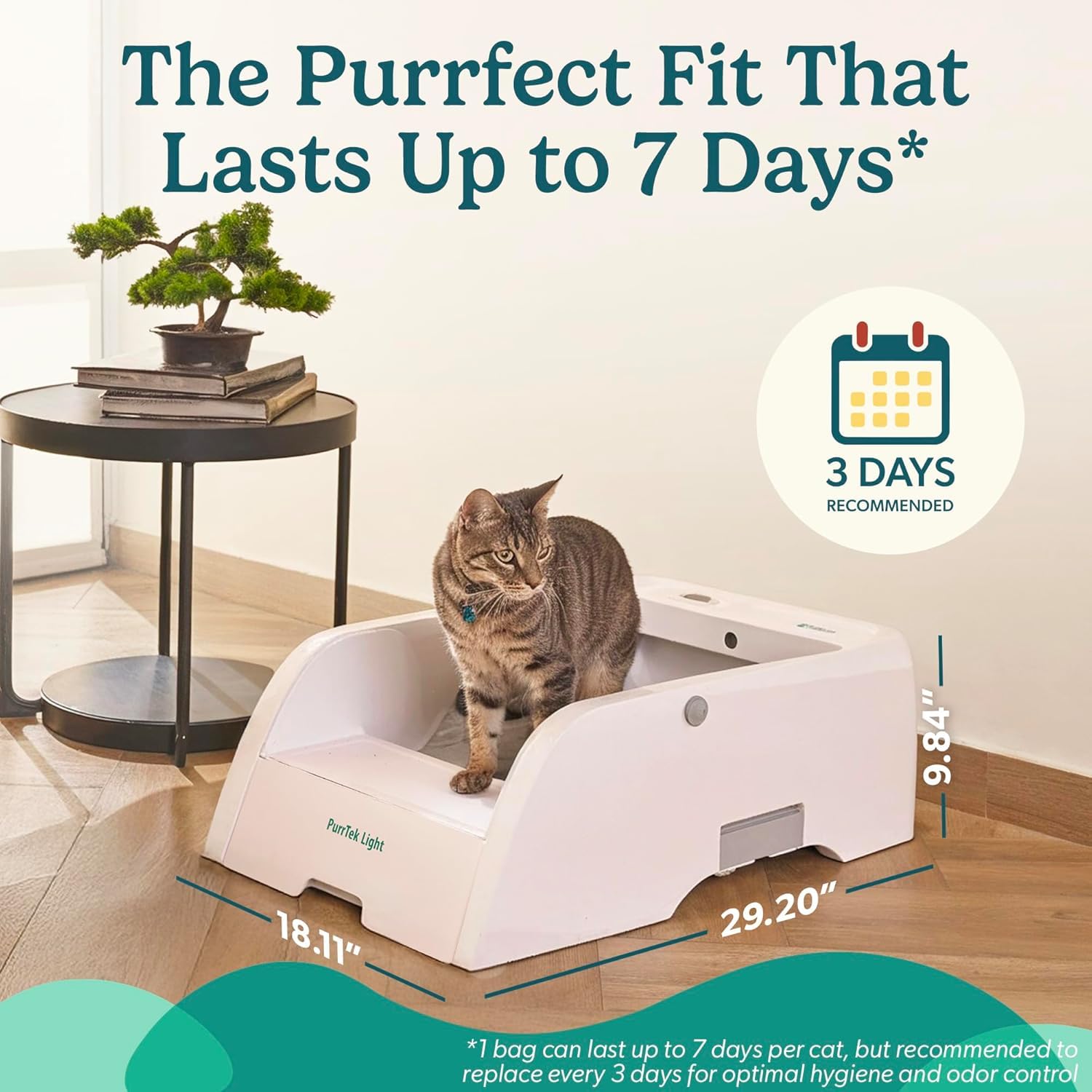 Petcove PurrTek - Caja de arena eléctrica autolimpiante automática para varios gatos, parte superior abierta para gatos grandes, silenciosa 45 dB, control de olores, seguridad doble antipellizcos