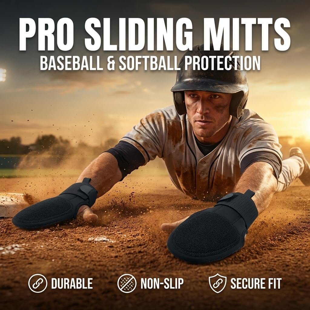 Baseball Sliding Gloves, Softball Protective Gear, Anti-Slip Wrist Support Gloves for Baseball Softball