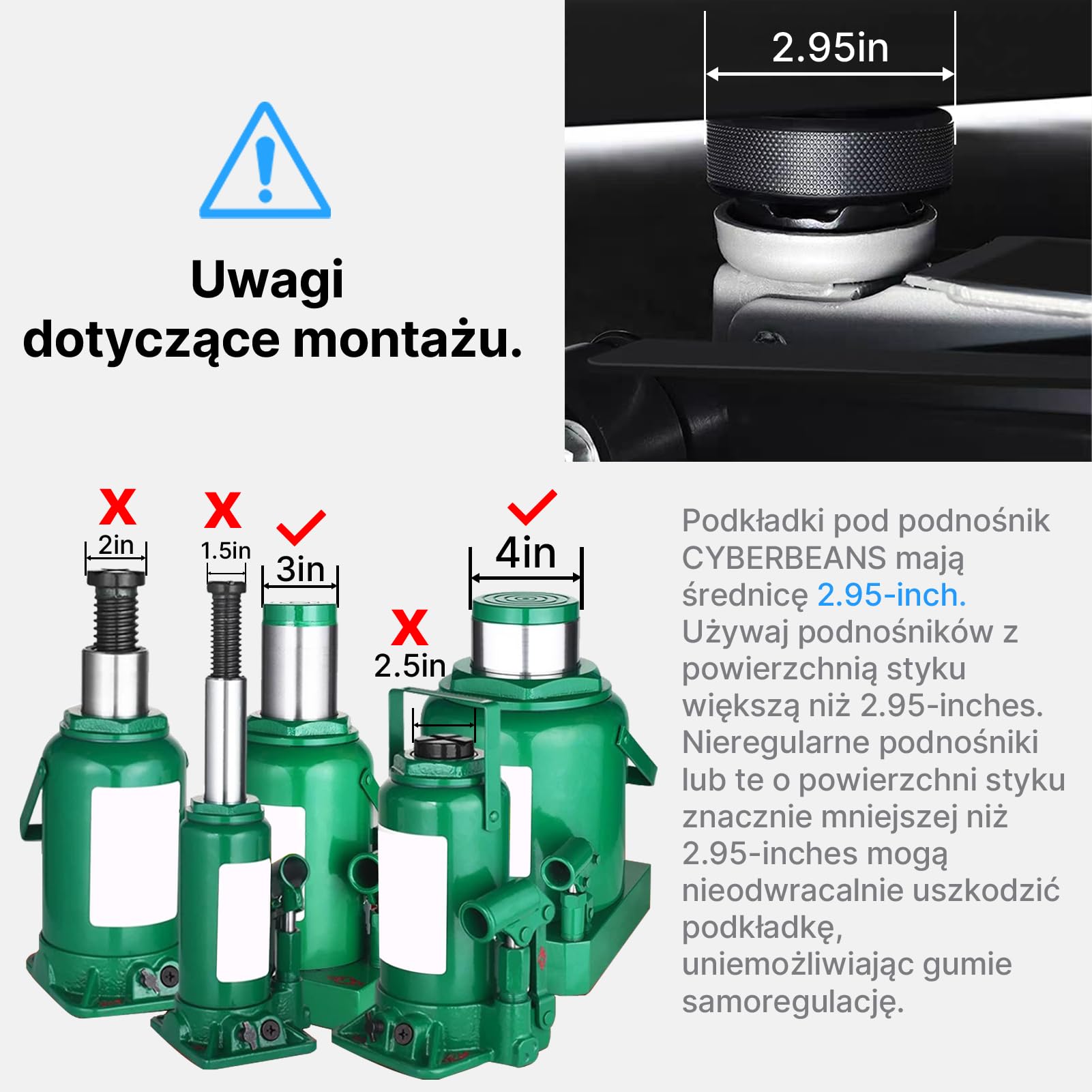 Zestaw 4 Podkładek Podnoszących do Tesli Model S 3 X Y (2016-2026 Highland/Juniper), Gumowe Podkładki do Podnośnika ze Schowkiem