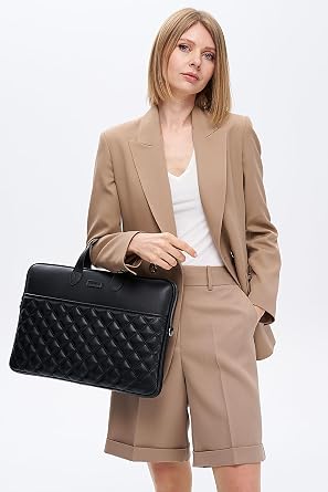 Laptop Briefcase Macbook Air Pro 15&16inch Compatible, Black Natural, IZG2005