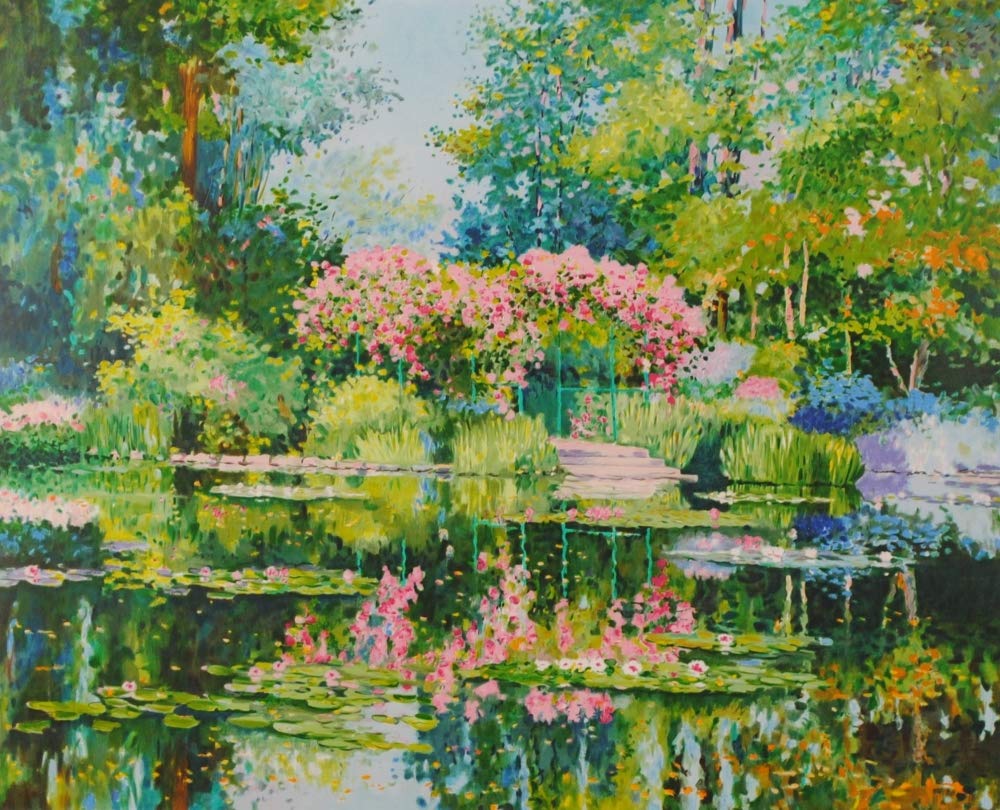 Amazon | クロード・カンブール 「ジヴェルニーの夏」 睡蓮 絵画
