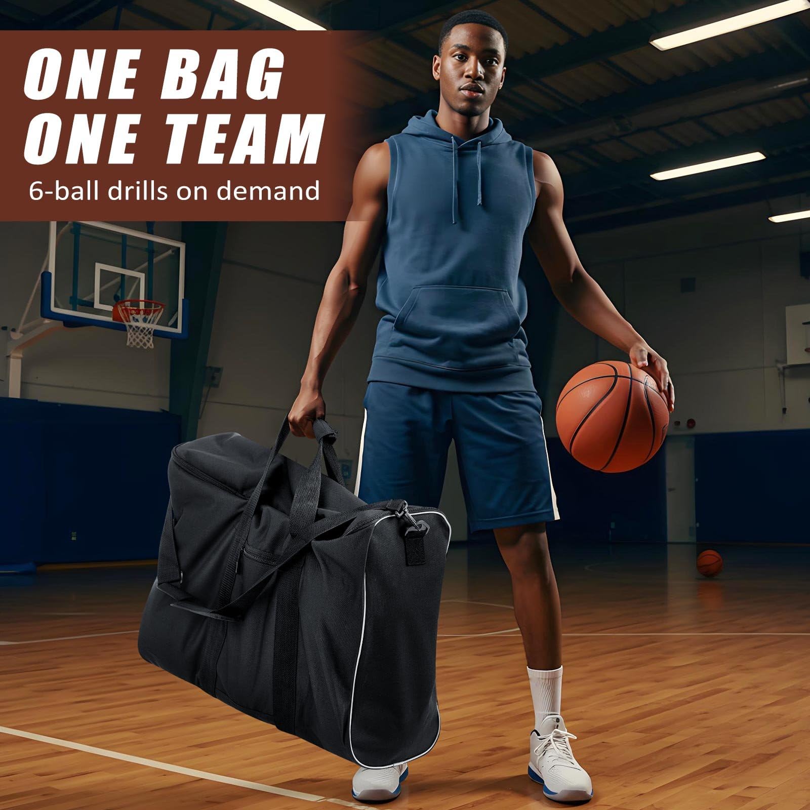 Soulchen Fußball-Reisetasche für Ausrüstung, extra große Sportausrüstungstasche mit separaten Fächern für Reisen, Volleyball, Sport, Fitnessstudio, Zubehör