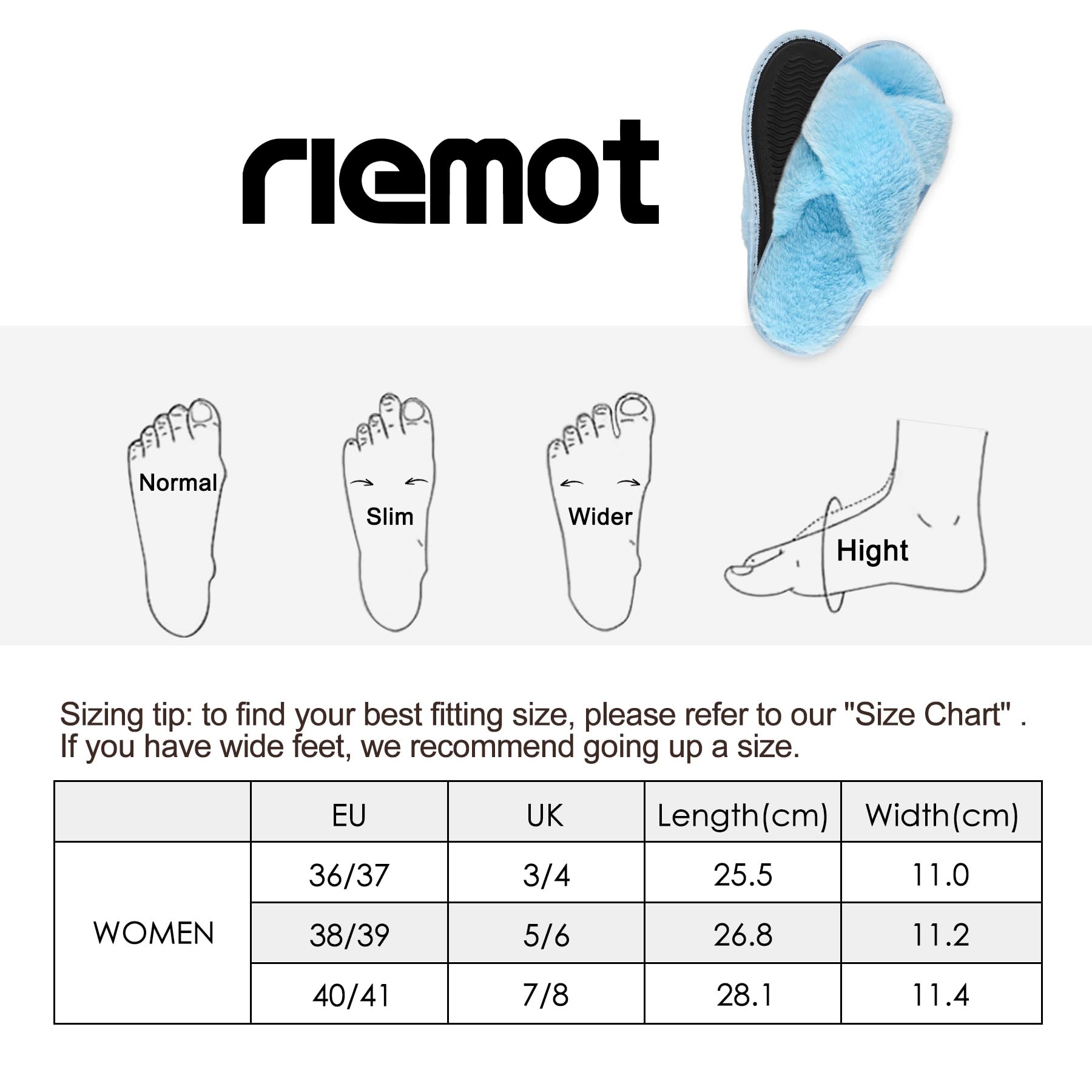 riemot Pantofole Donna in Memory Foam Ciabatte Invernali da Casa Calde leggere Comode Ciabatte Donna Antiscivolo Ciabatte Pelose Morbide Suola Scarpe Donna Invernali Indoor Outdoor