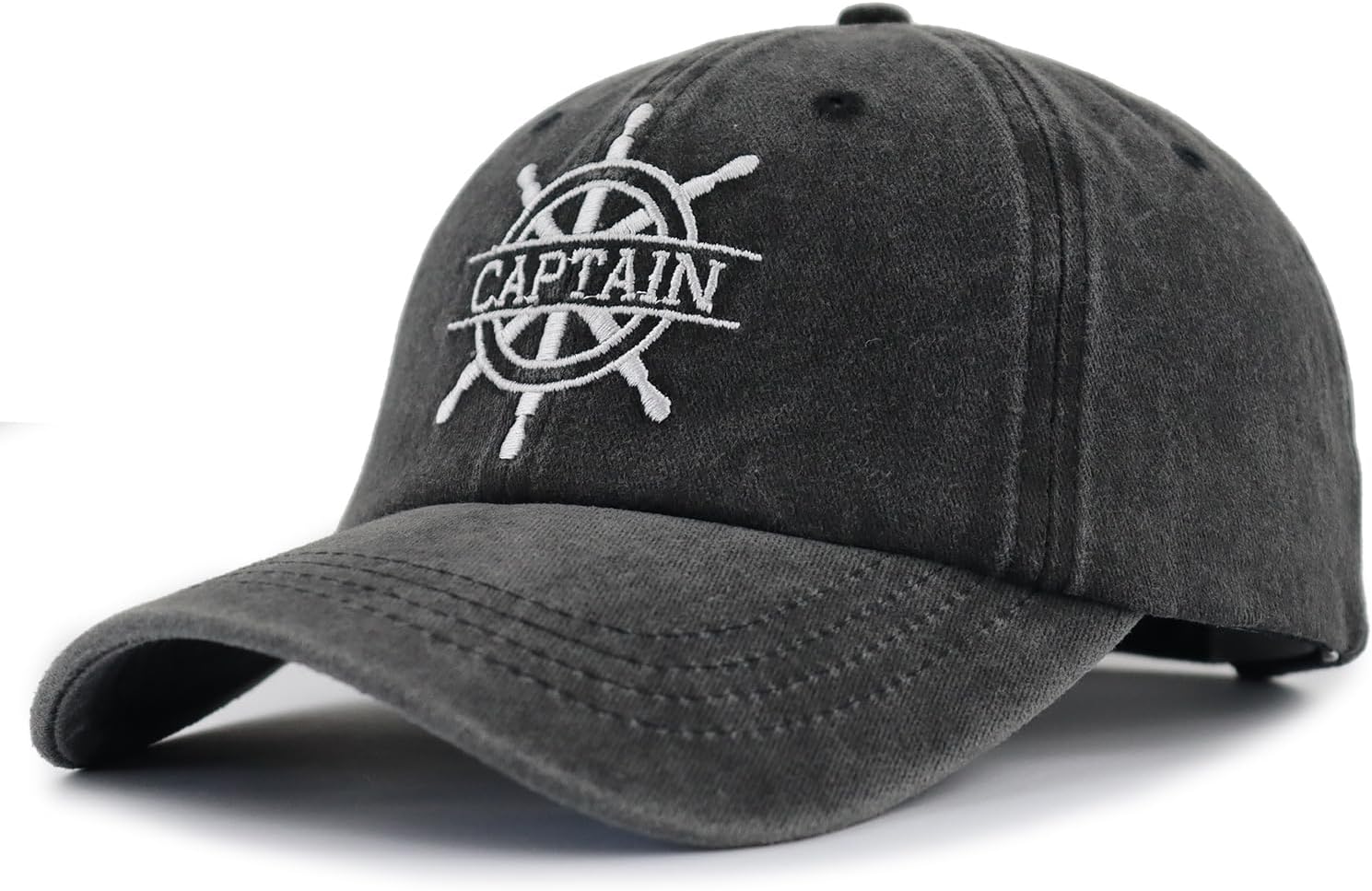 2 Pcs Captain and First Mate Hat for Men Women, Adjustable Embroidered Cotton Matching Boating Baseball Cap