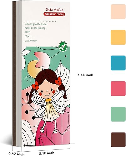 Miniatura 2 de Cavnewt Libros de acuarela para colorear para niños de 4 a 8 años, juegos de libros de pintura de acuarela de bolsillo, libros de pintura con agua