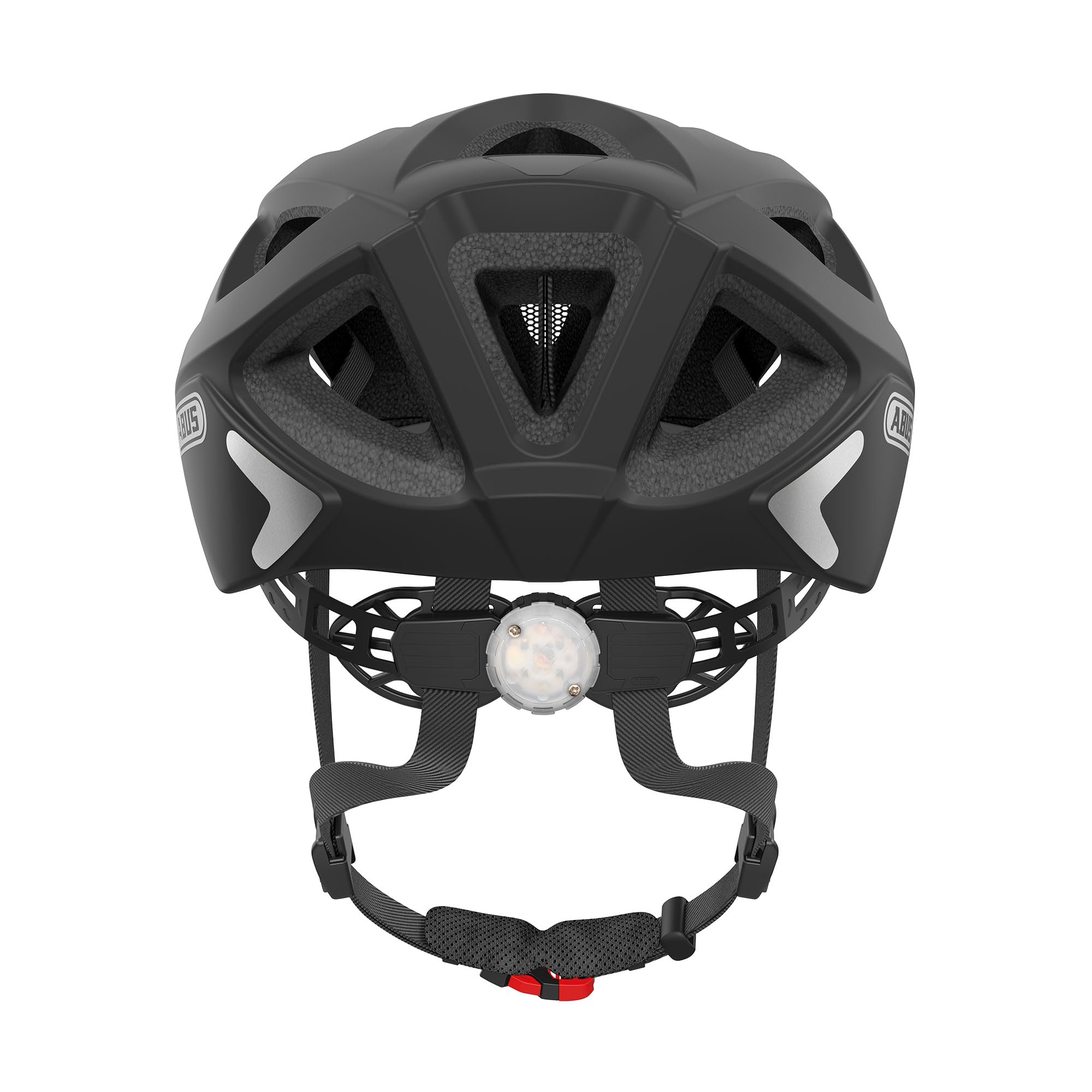ABUS Stadthelm Aduro 2.0 - uniwersalny kask rowerowy z oświetleniem - sportowy design do ruchu miejskiego - dla kobiet i mężczyzn - czarny matowy, rozmiar S