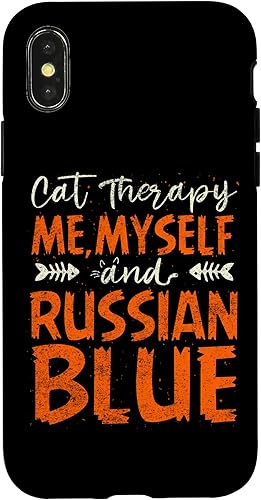 iPhone XXS Me, Myself And Russian Blue Thérapie Par Les Chats Case