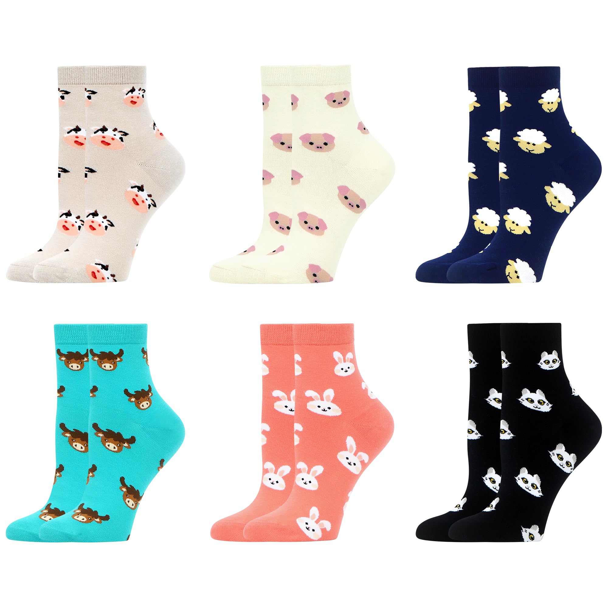 WeciBorWomen's Bamboo Breathable Soft Seamless Quarter Socks 6 Pairs