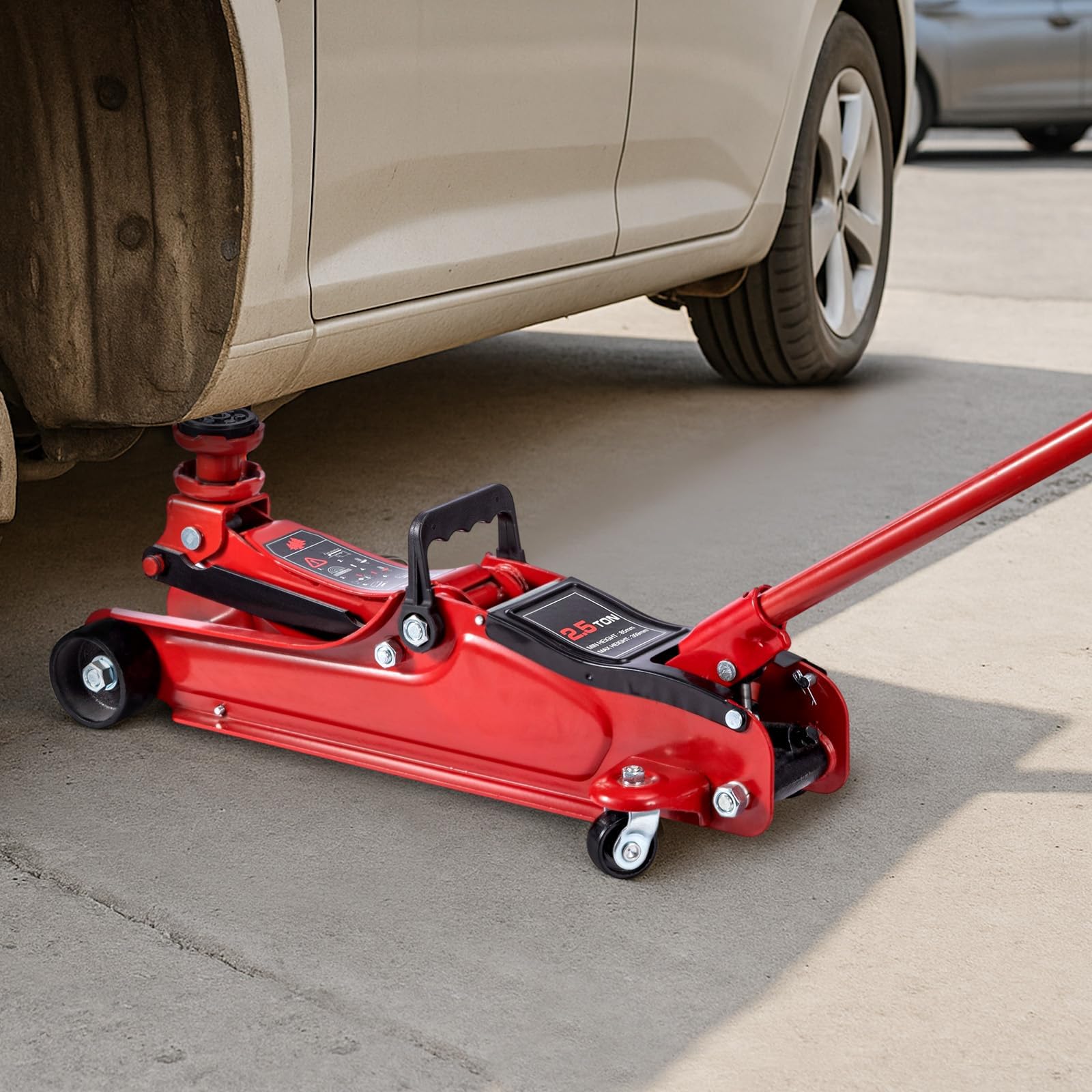 2.5 Ton Hydraulic Low Profile Floor Jack Heavy Duty Trolley Jack for Car jack Van Truck Trailer Auto Repair (Red) — view 8