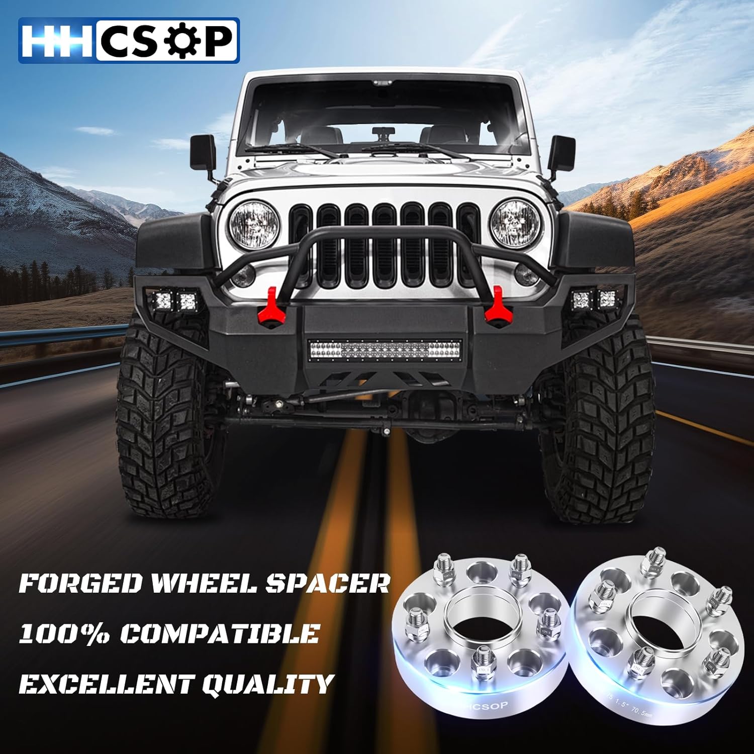 5x4.75 Wheel Spacers 1.5"(38mm) Bore 70.5mm with M12X1.5 Studs for Chevy S10 Camaro Corvette Impala | GMC S15 Sonoma Jimmy | Pontiac Firebird GTO Phoenix | Cadillac XLR, 2PCS 5x120.65mm Wheel Adapters - Image 7