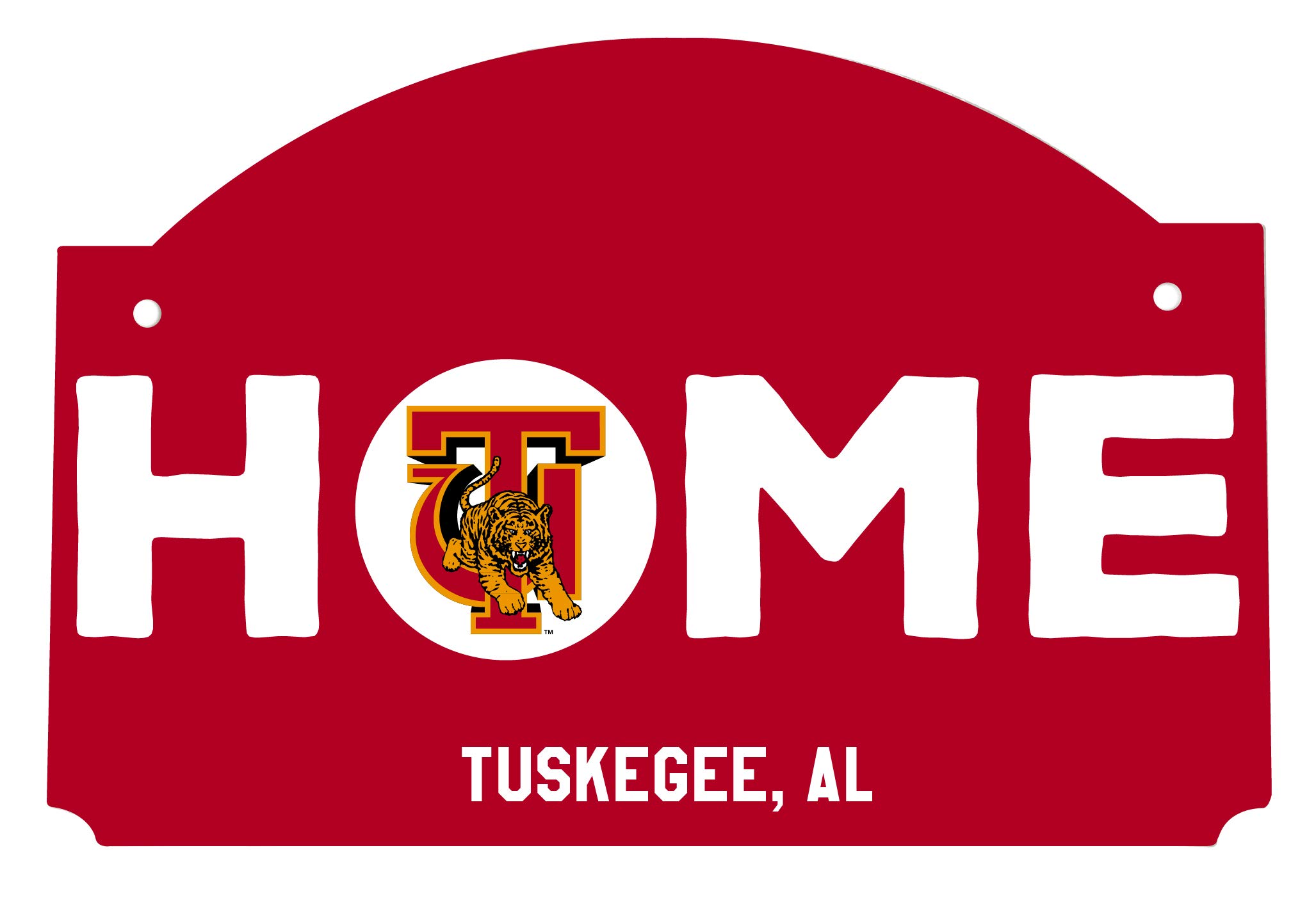 R and R Imports Tuskegee University Wood Sign with String Officially Licensed Collegiate Product