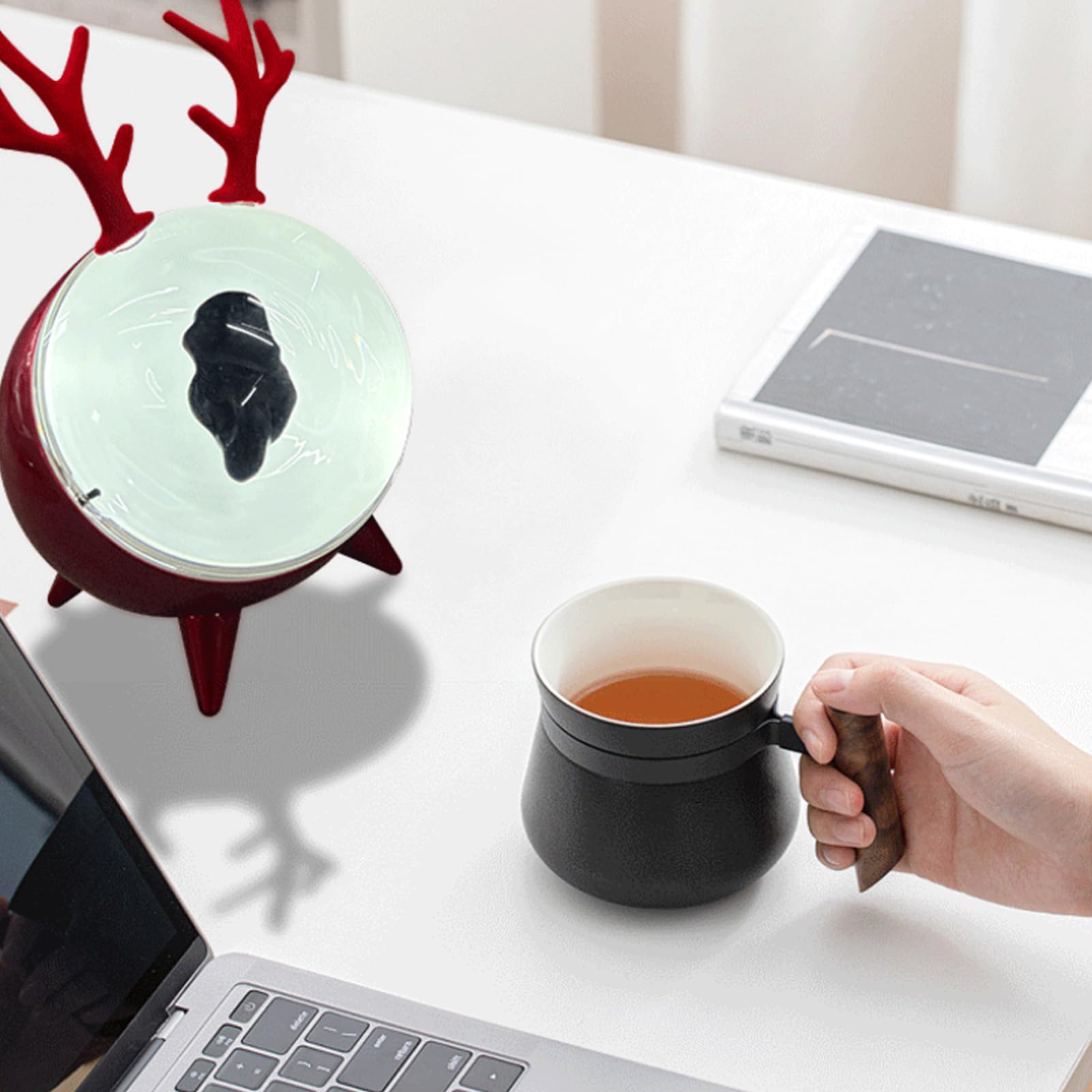 Ferrofluid Visualizer Magnetische Flüssigkeit Musik Rhythmus Licht Lautsprecher Music Mate mit Dynamischem Sphärischem Design für die Dekoration des Home-Office-Schreibtisc