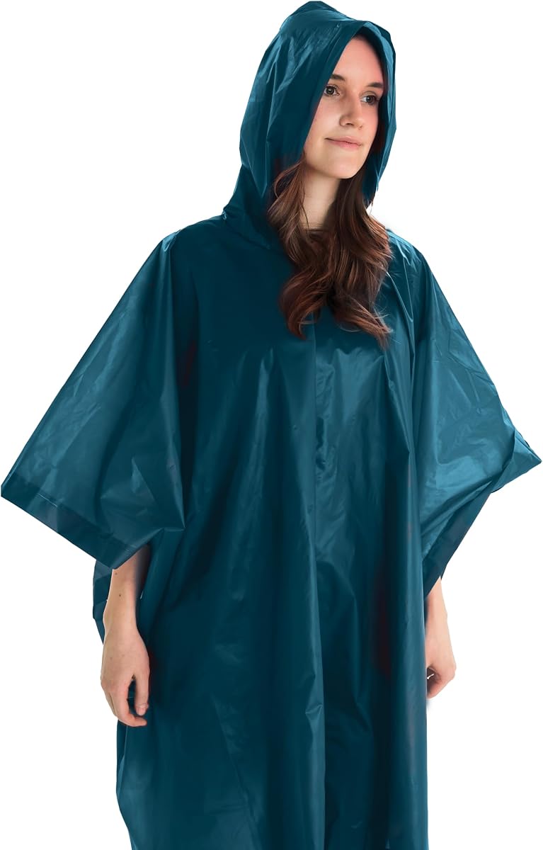 Coghlan's Rain Poncho: Lightweight, Waterproof, Reusable, Hooded Raincoat for Adults